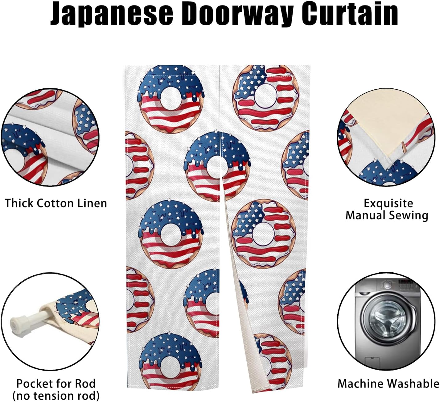 Leowefowa Japanese Style Noren Door Curtain 335x559