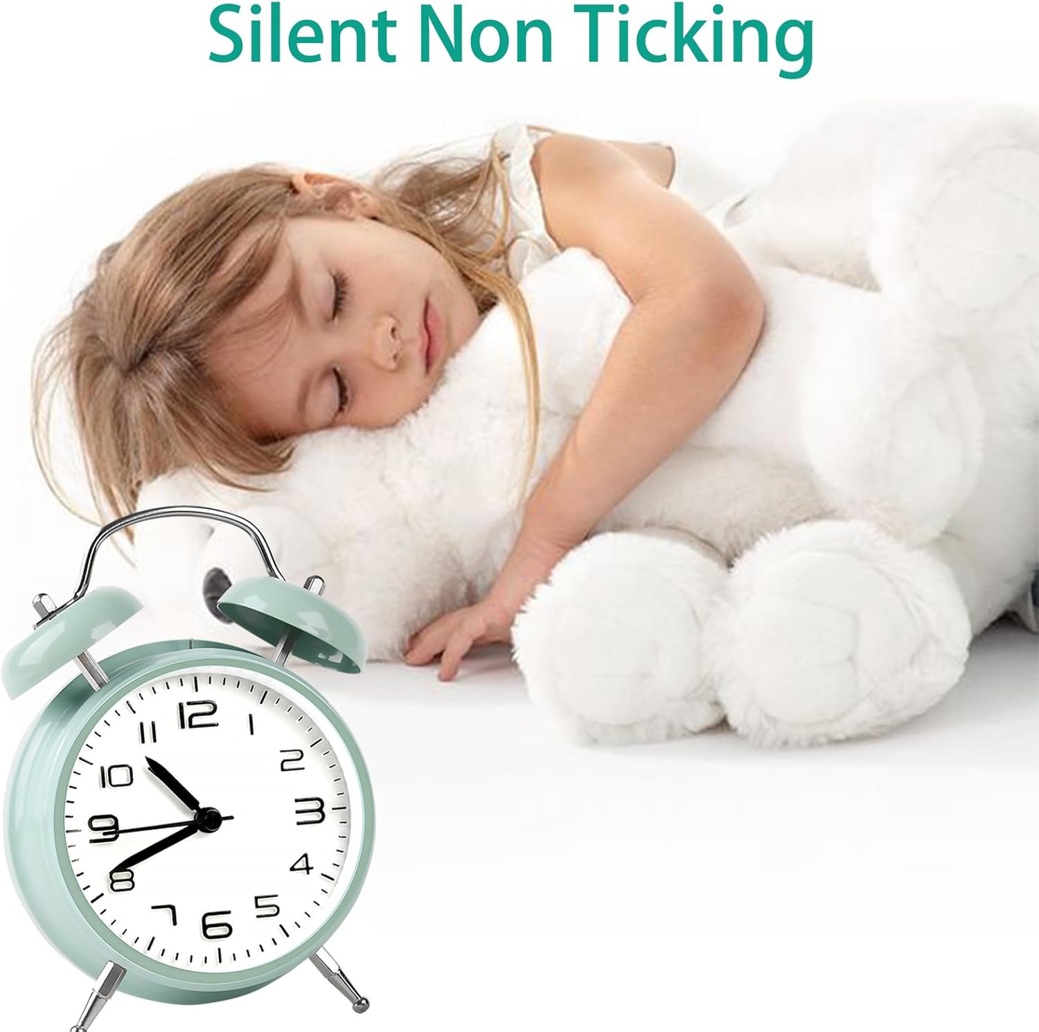 Loud Alarm Clock for Heavy Sleepers with Night Light and 3D Dial