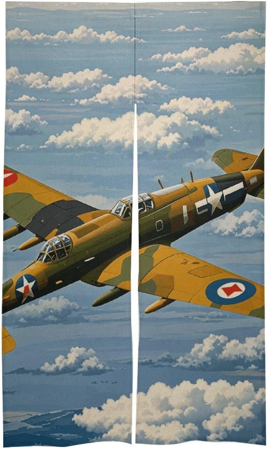 World War 2 Aircraft Door Curtain 57x17 Inches