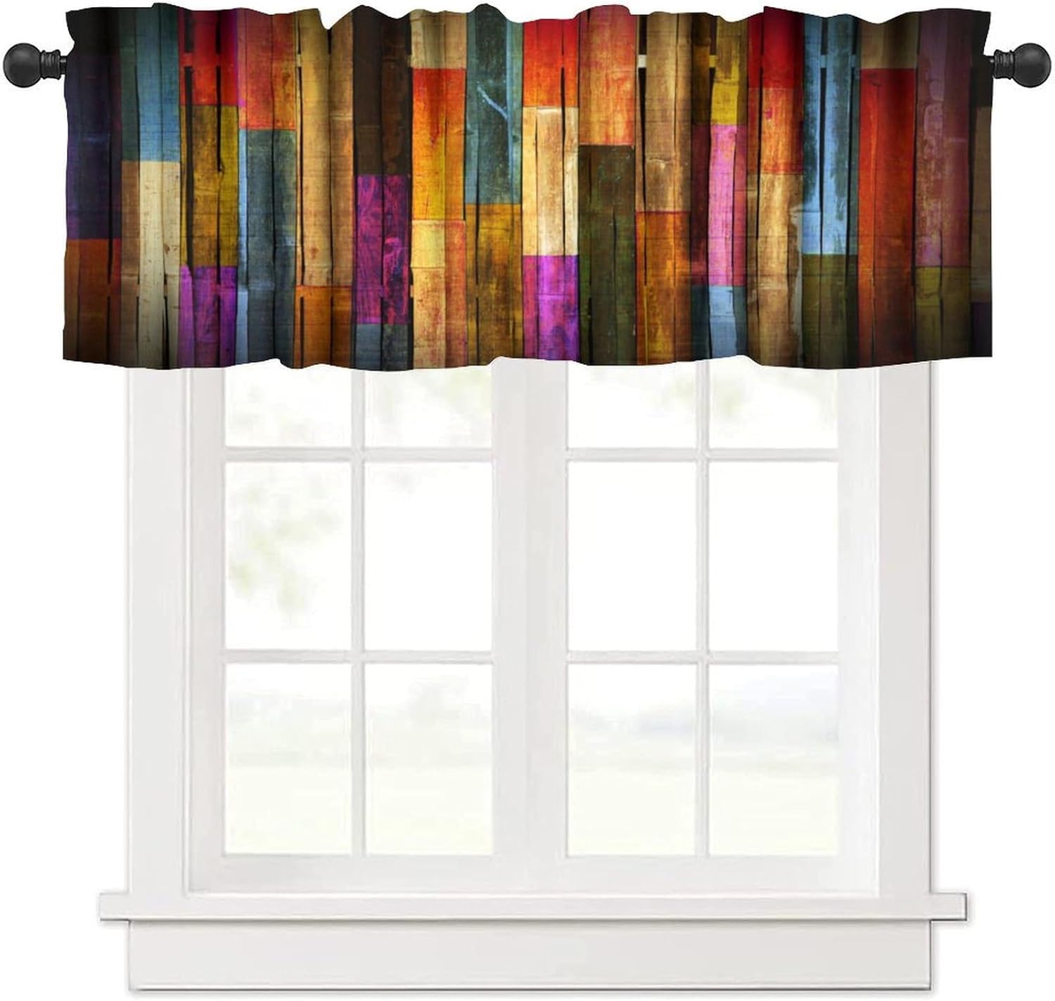 Rustic Barn Door Blackout Curtains 2 Panel Rod Pocket