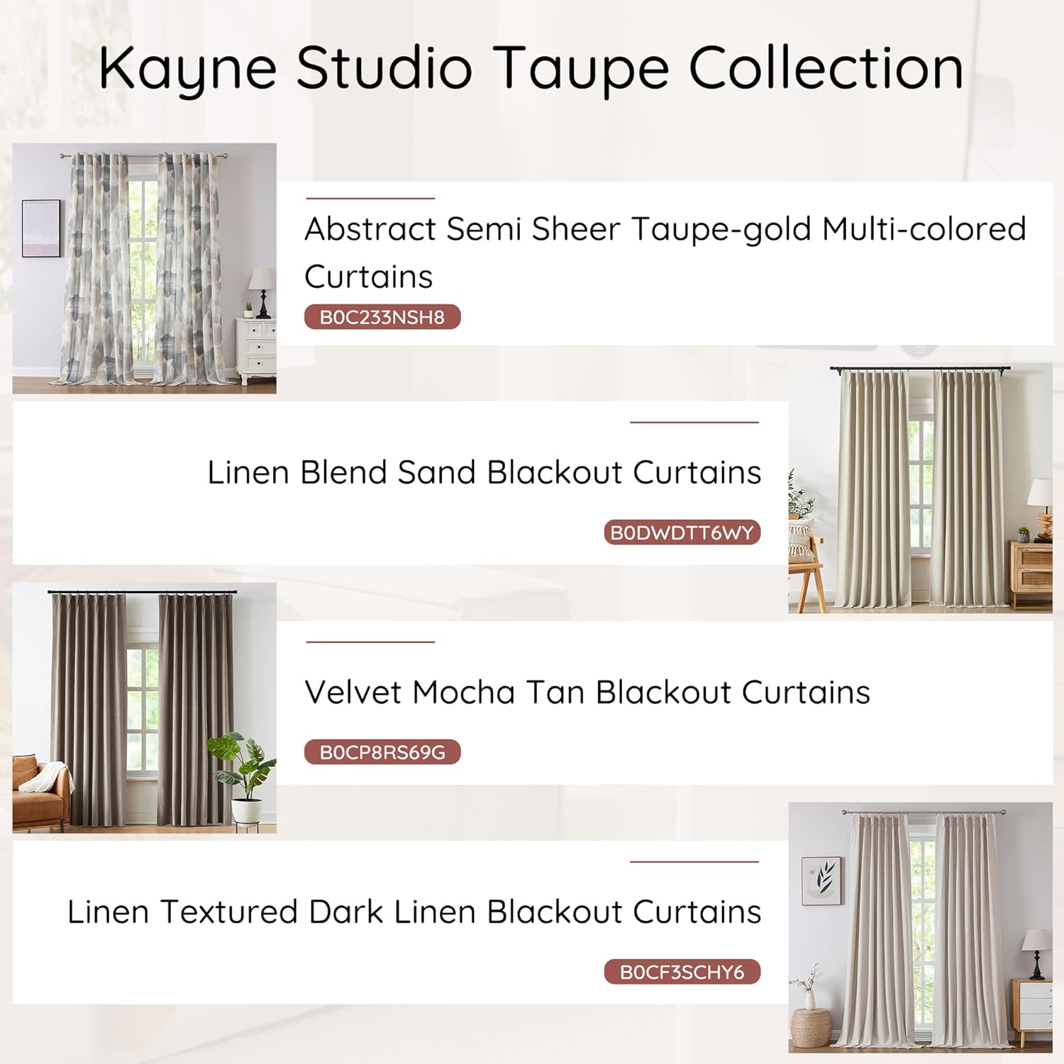Kayne Studio Tan Velvet Pinch Pleated Curtains 95 Inch