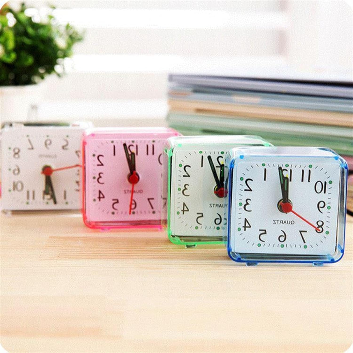 HEXEH Silent Alarm Clock Brass Colorful Design