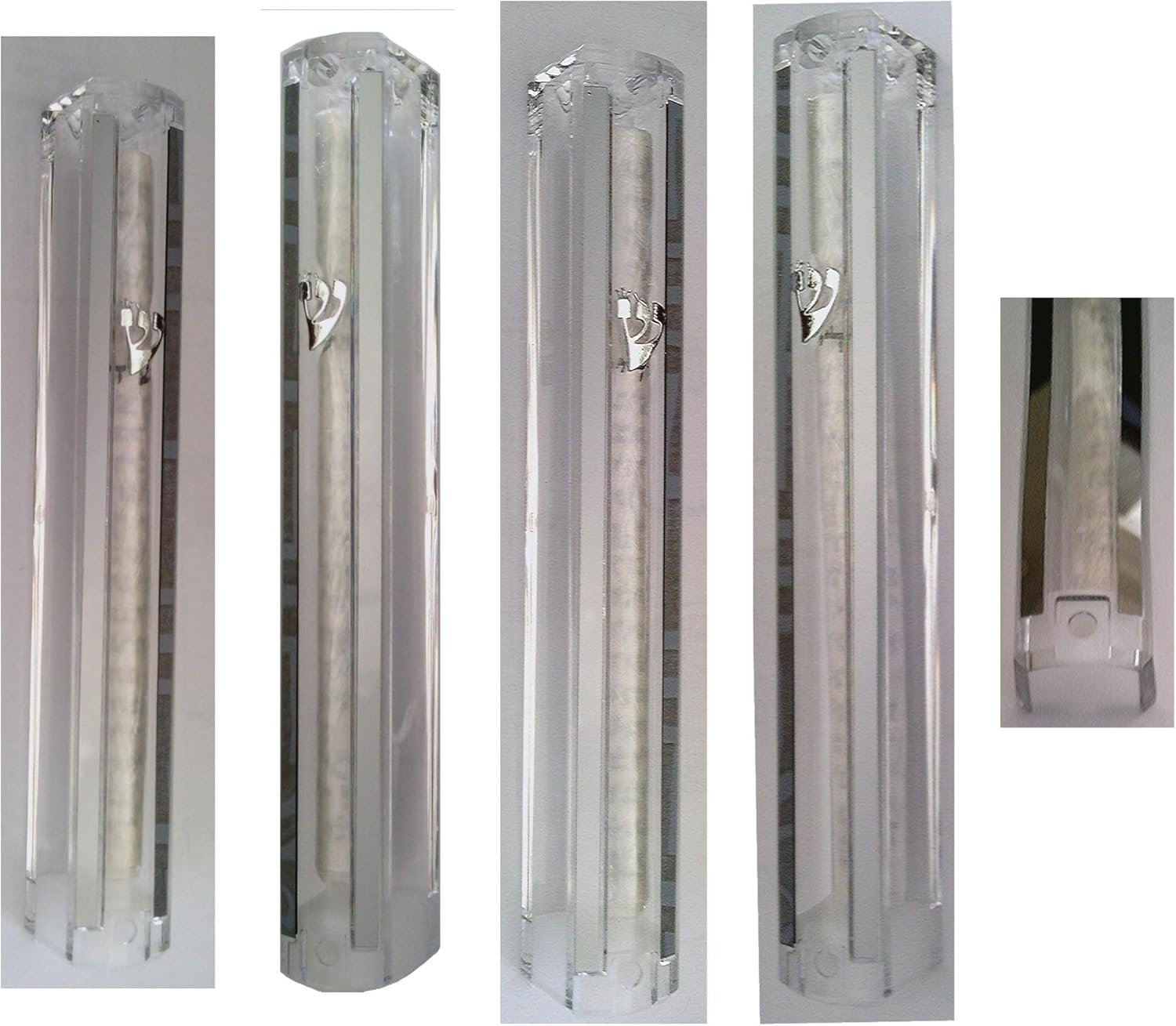 SUPER STAM Mezuzah Case Holder with Mirror Design