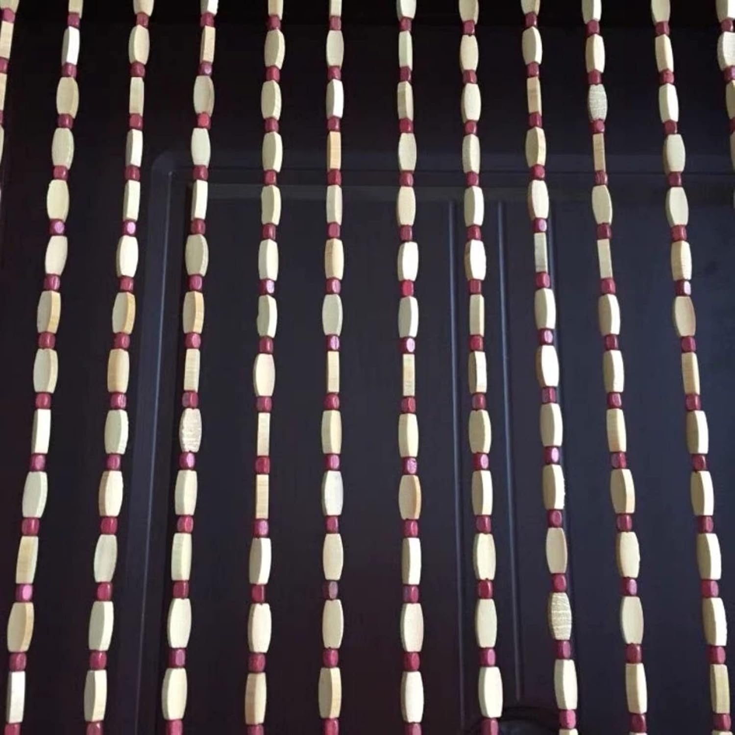 Wood Beaded Curtain for Doorway Bamboo Decor Divider