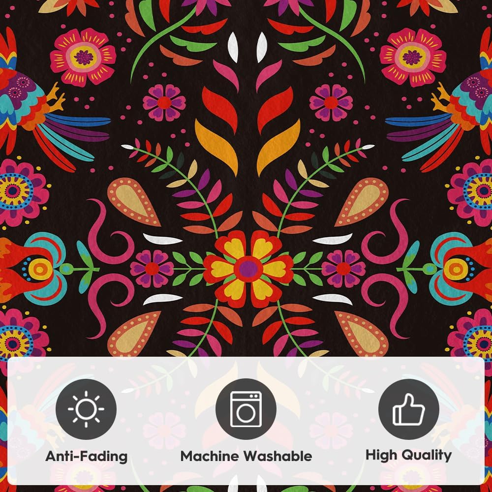 Artoid Mode Bird Dia De Los Muertos Mexican Fiesta Area Rug 5x7 Feet