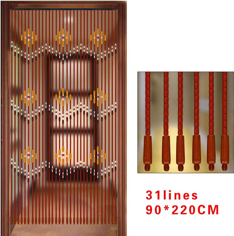 Natural Wood Beaded Curtain for Doorway