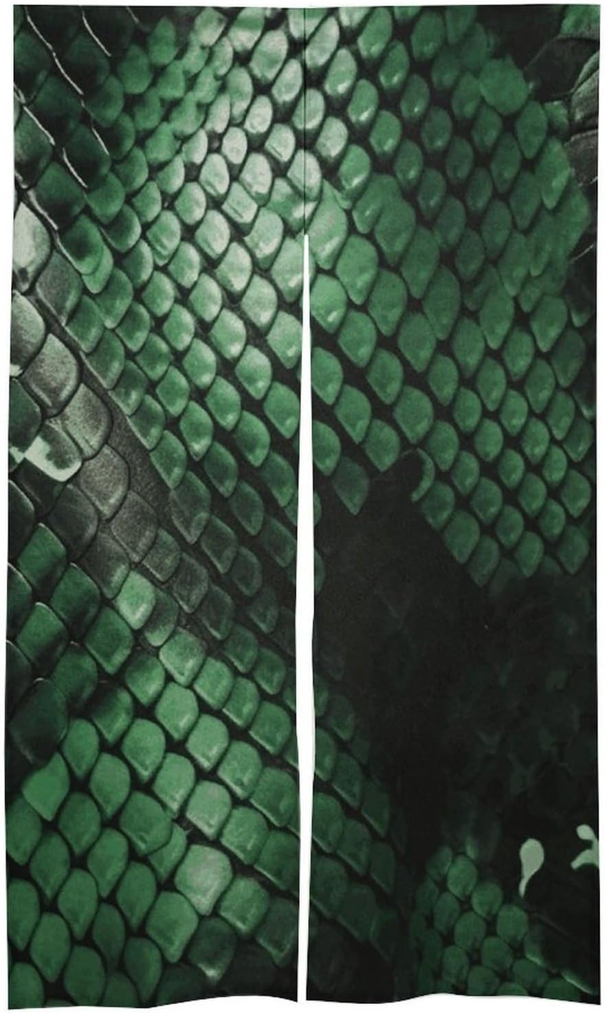 Green Snakeskin Door Cover Curtain 57x17 Inches