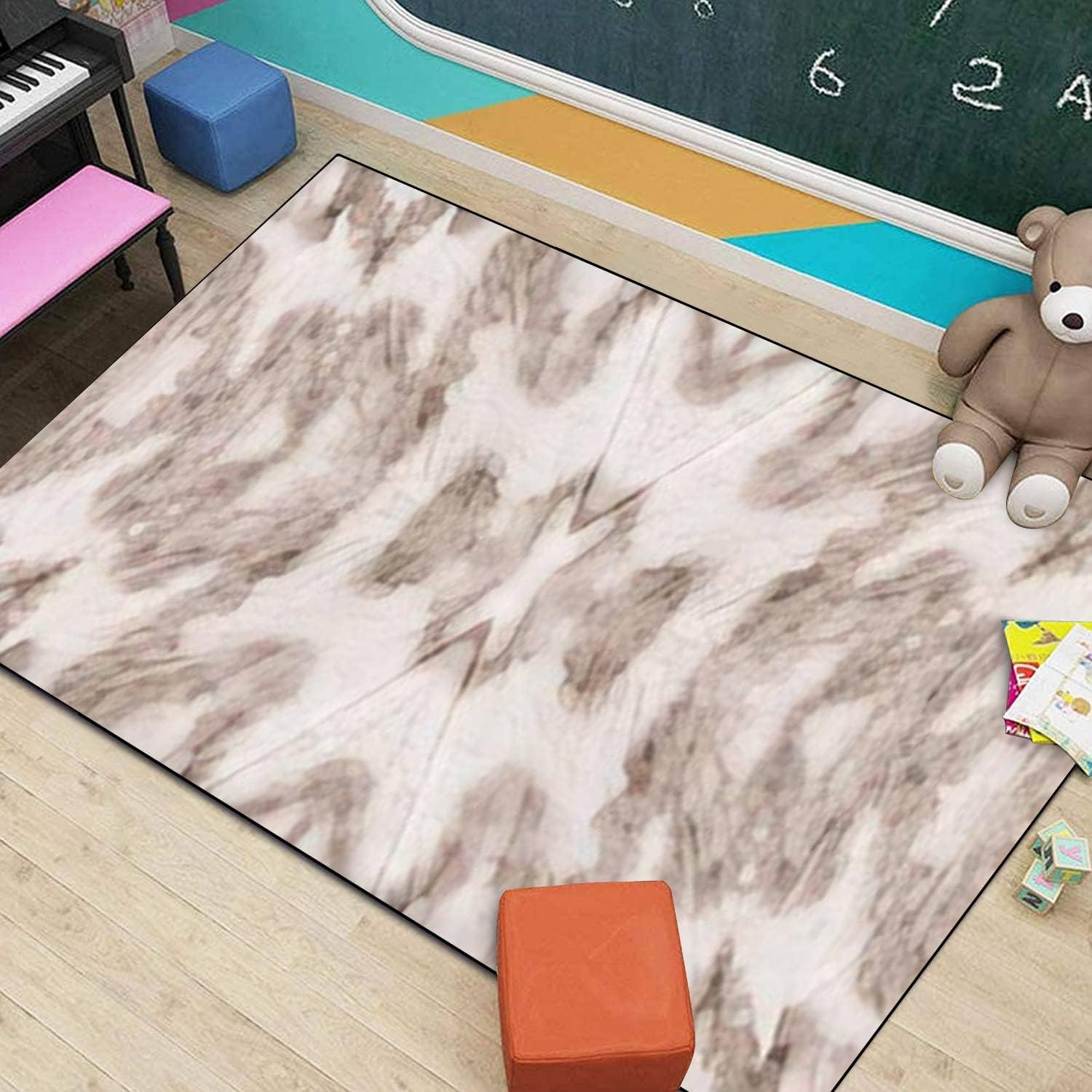 Modern 3D Area Rug With Abstract Bohemian Stripe Mauve Design