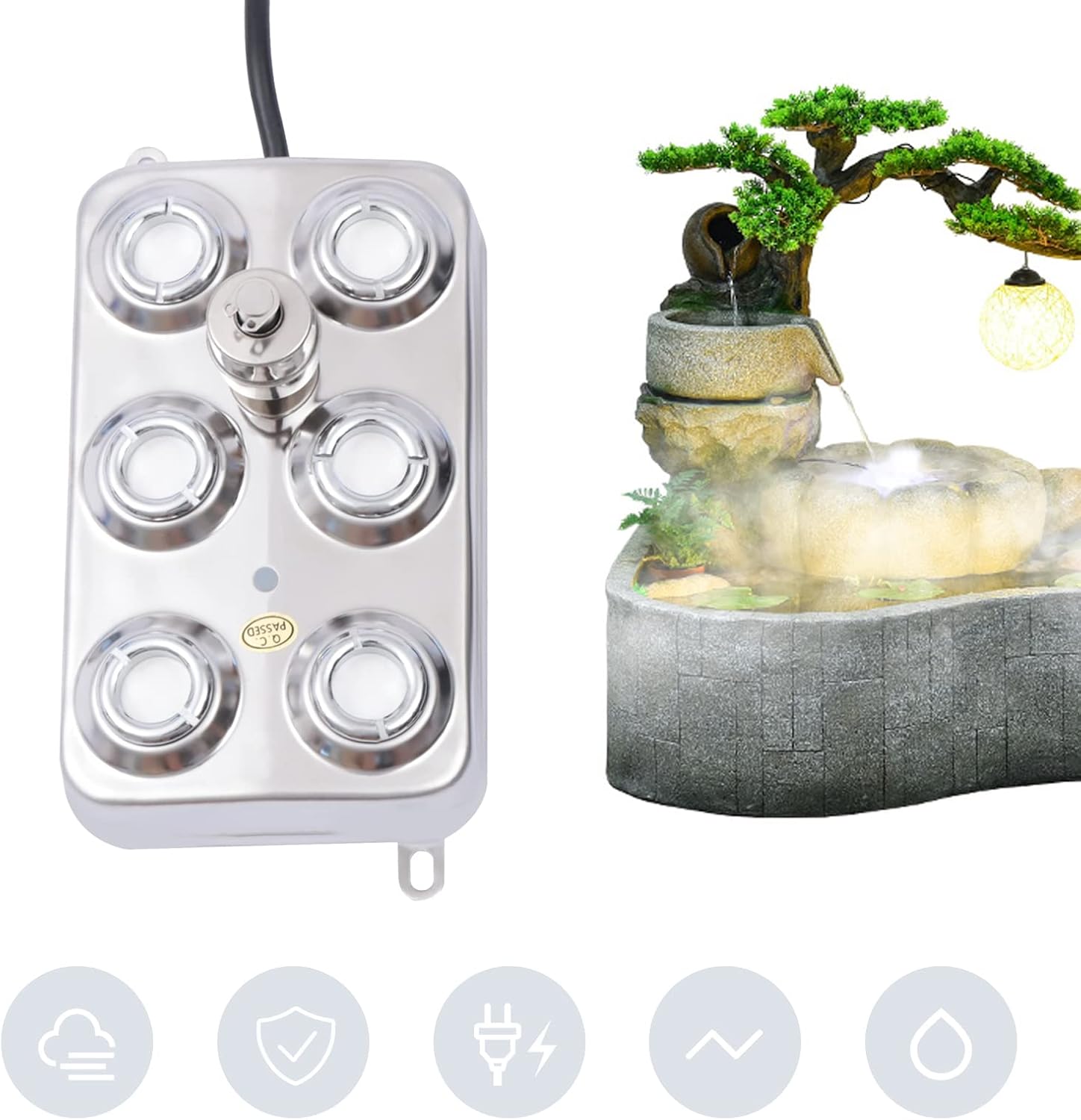 DC48V 6 Head Ultrasonic Fogger for Home Decor