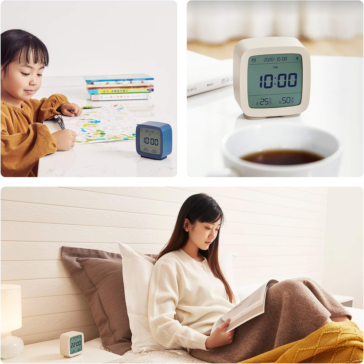 Qingping Smart Bluetooth Alarm Clock with Temperature and Humidity Display 1