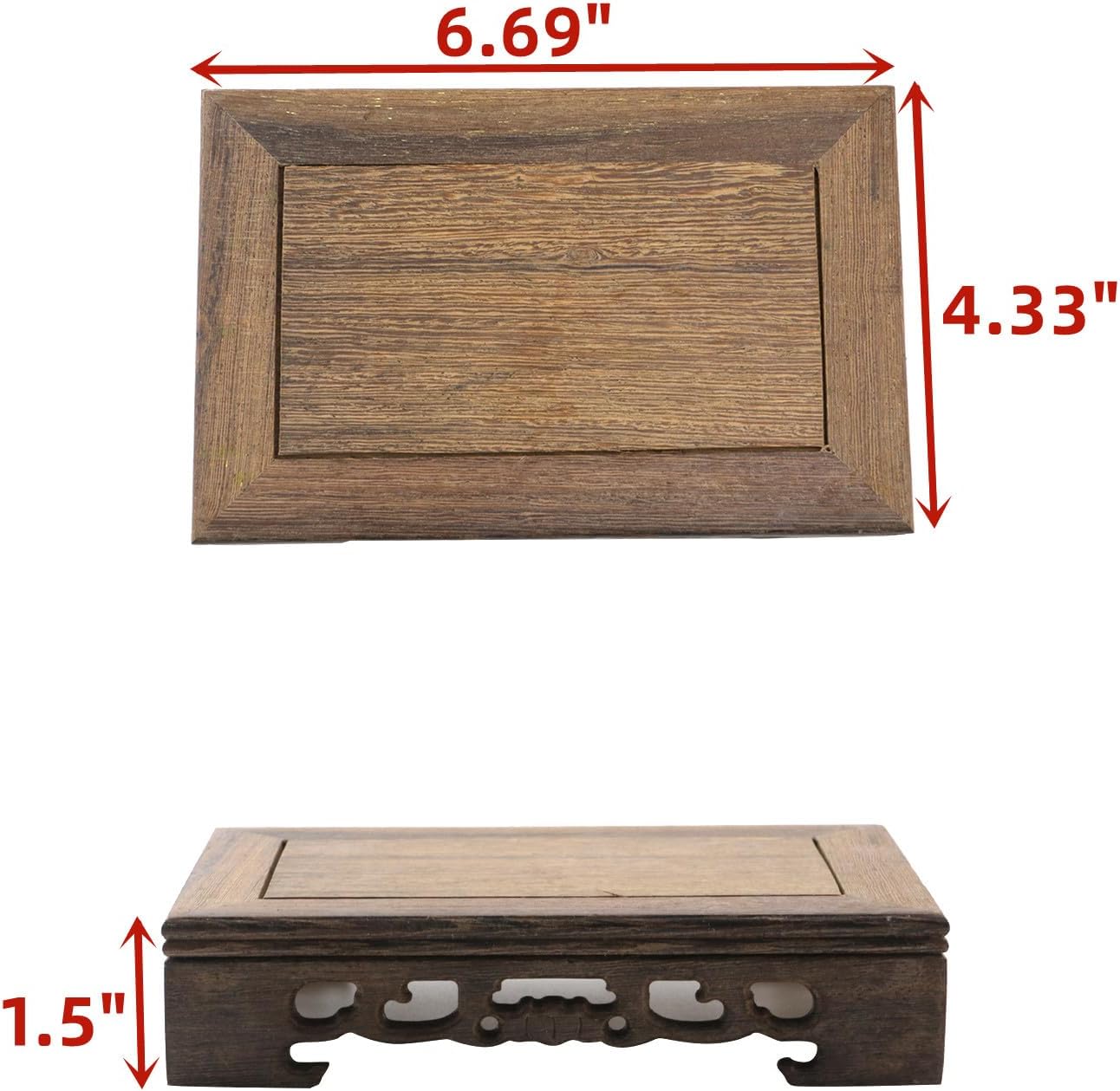 Wooden Display Stand 669 x 433 Rectangle Pedestal Home Decor