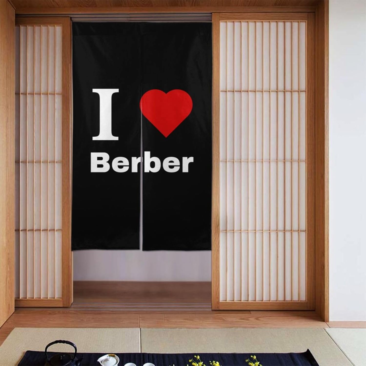 I Love Berber Blackout Curtains for Doorway 34x56in