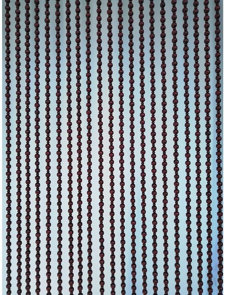 OKUOKA Beaded Door Curtains - 35 Strands 10x215m Wood Bead Room Divider