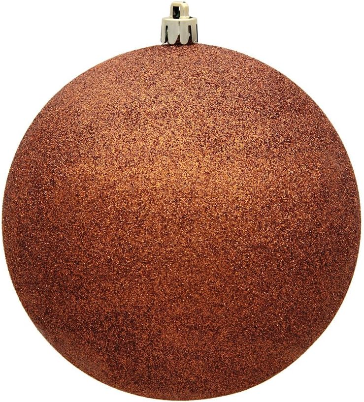 Vickerman 6 Inch Copper Glitter Ball Ornament