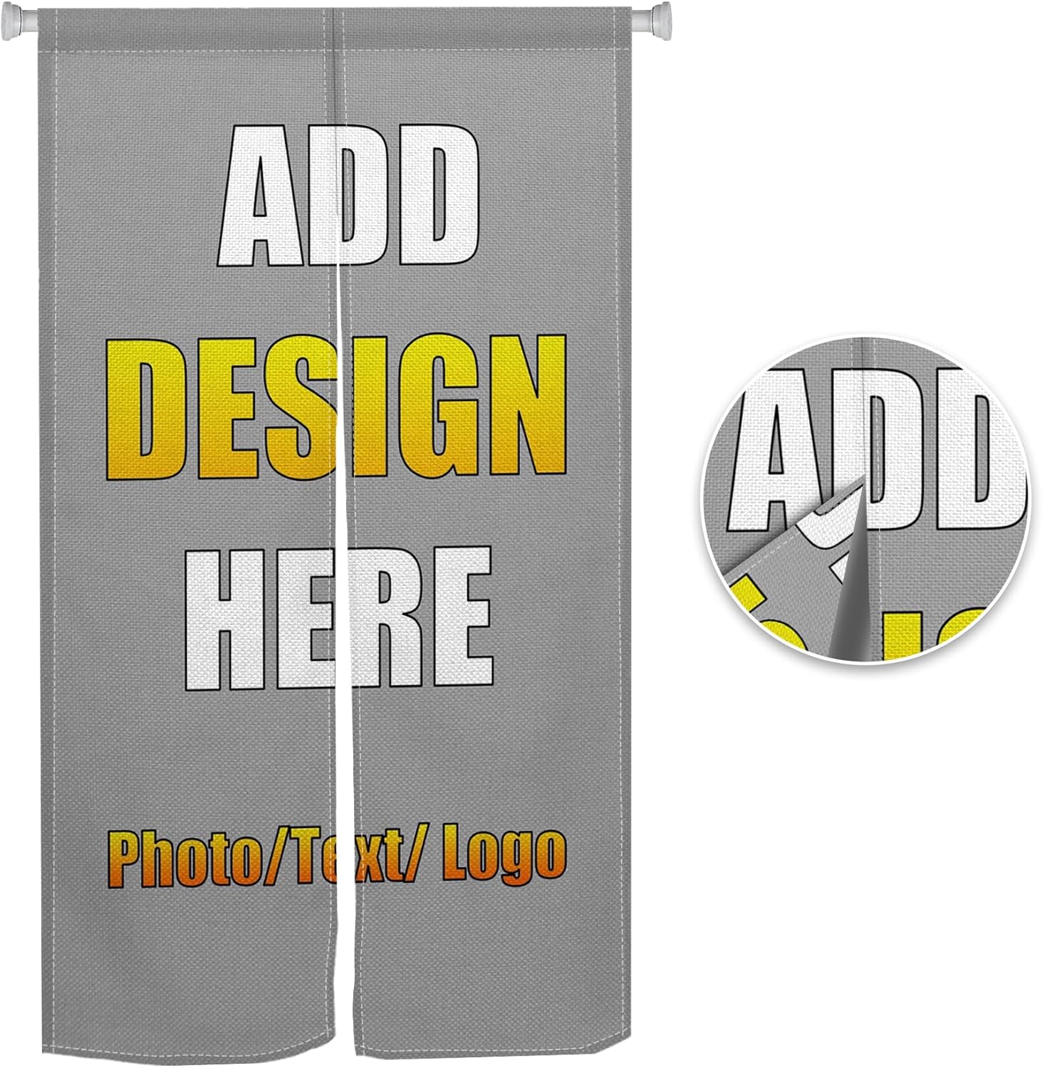 Customizable Japanese Double Sided Noren Door Curtain Panel
