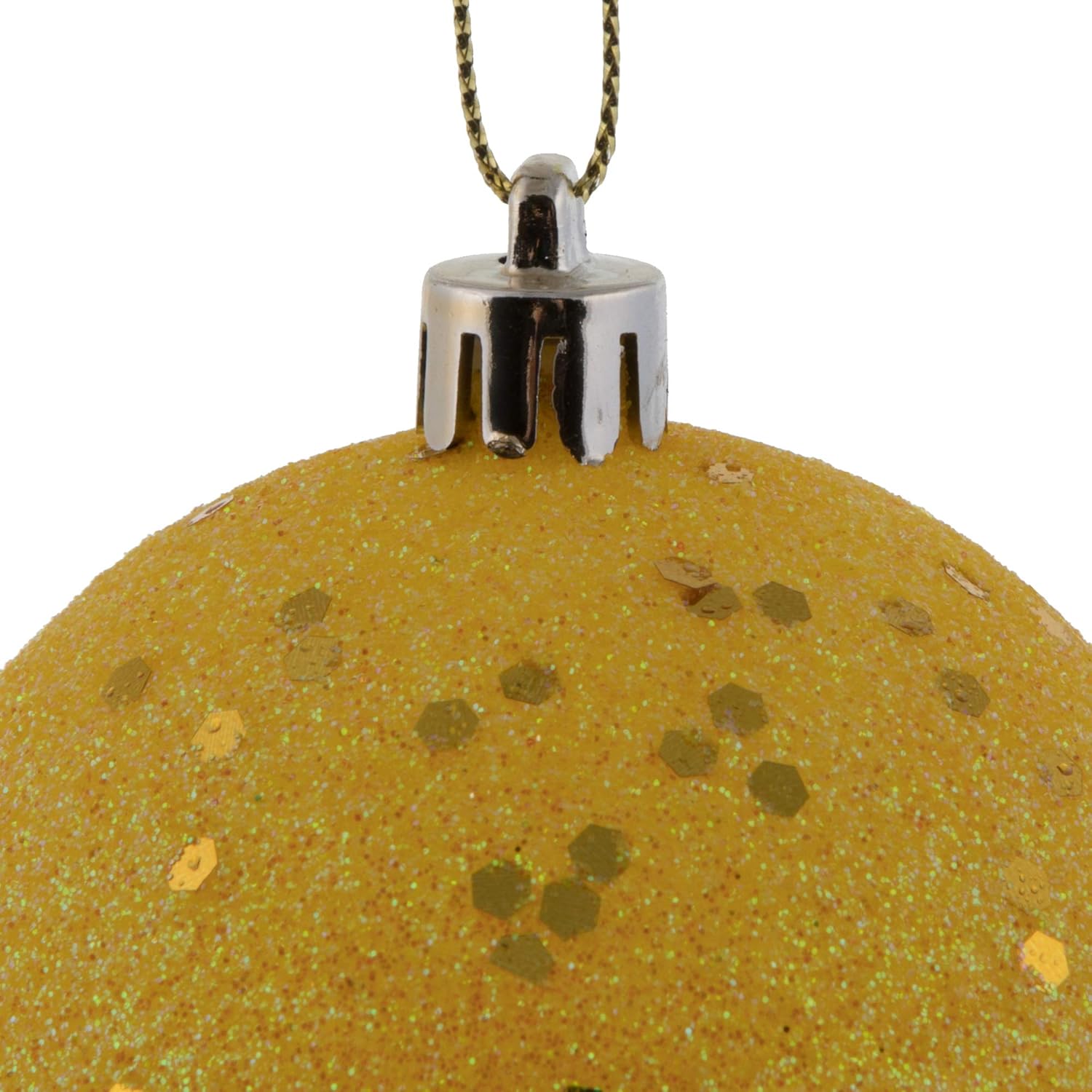 Vickerman 275 Yellow 4-Finish Ornament Set 20 Pack