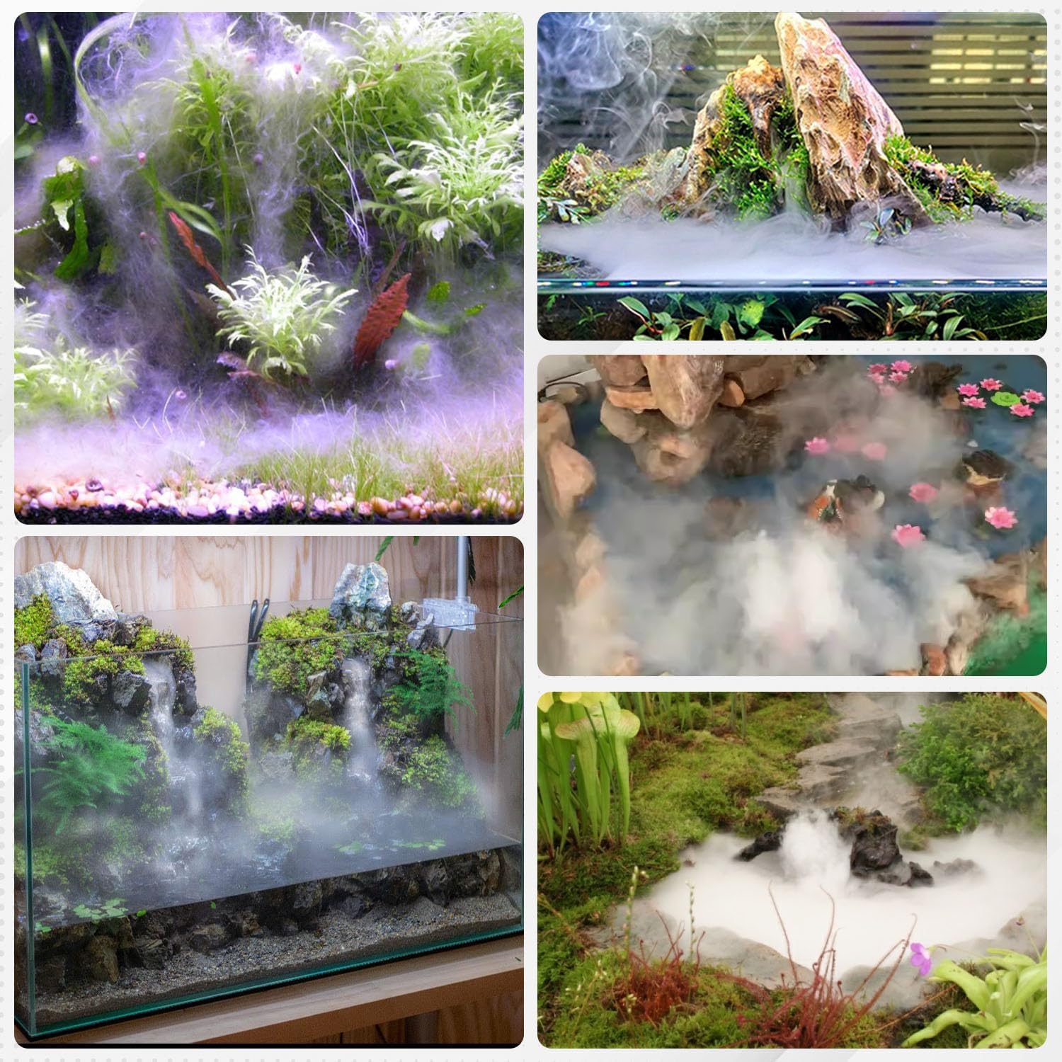 3Pcs Halloween Mist Maker for Cauldron and Indoor Fountain