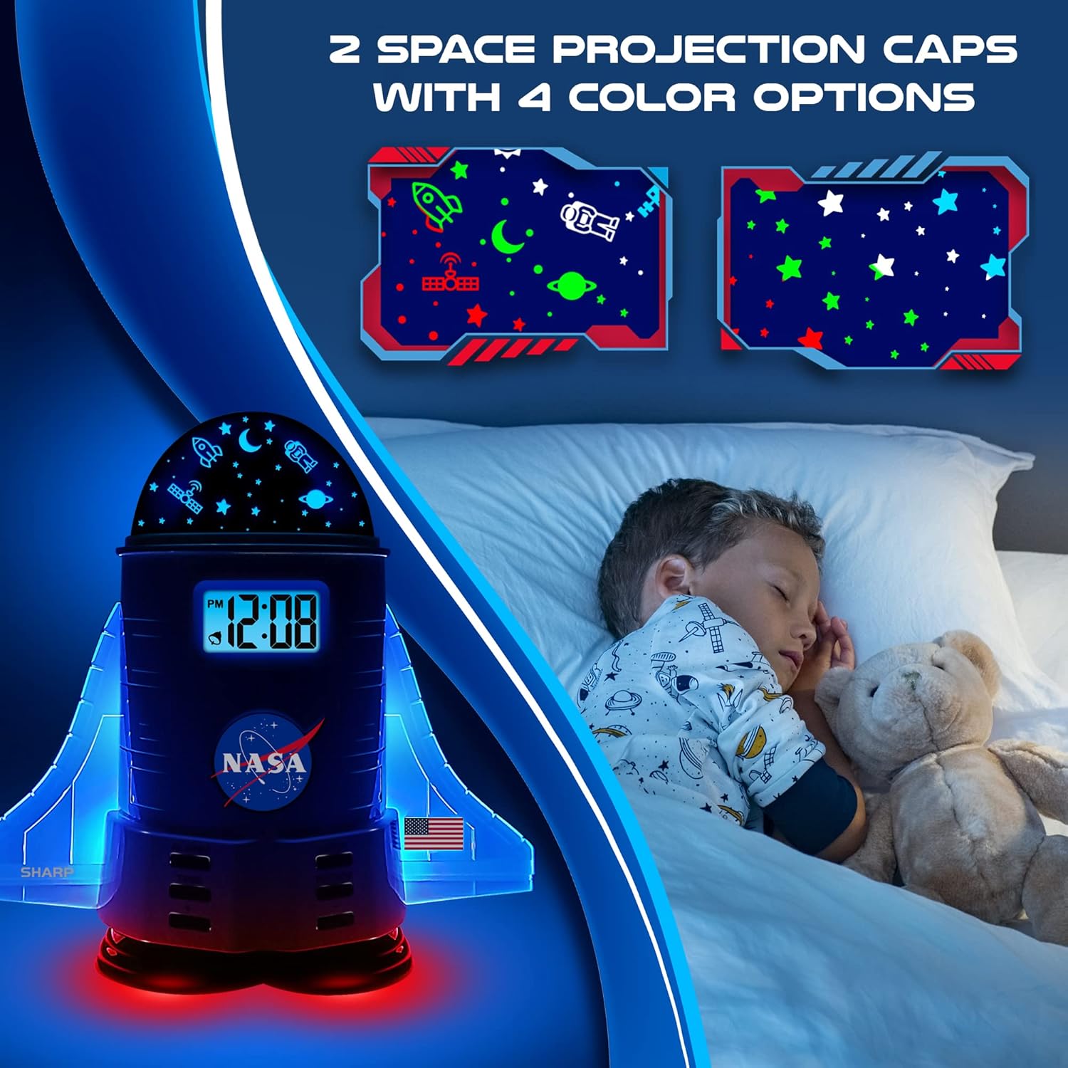 Sharp NASA Space Shuttle Alarm Clock with Night Light