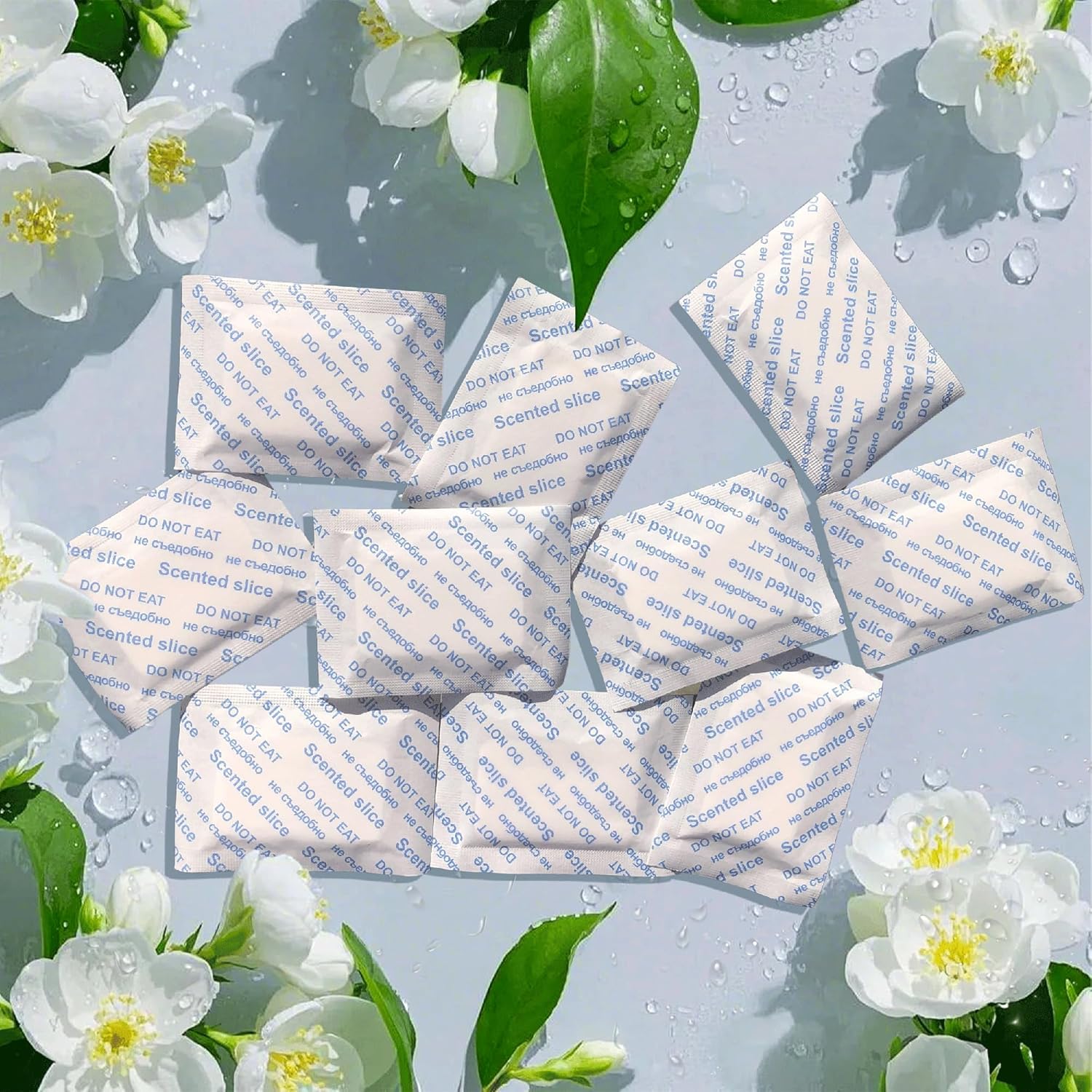 Jasmine Scented Sachets Pack of 10 for Freshness