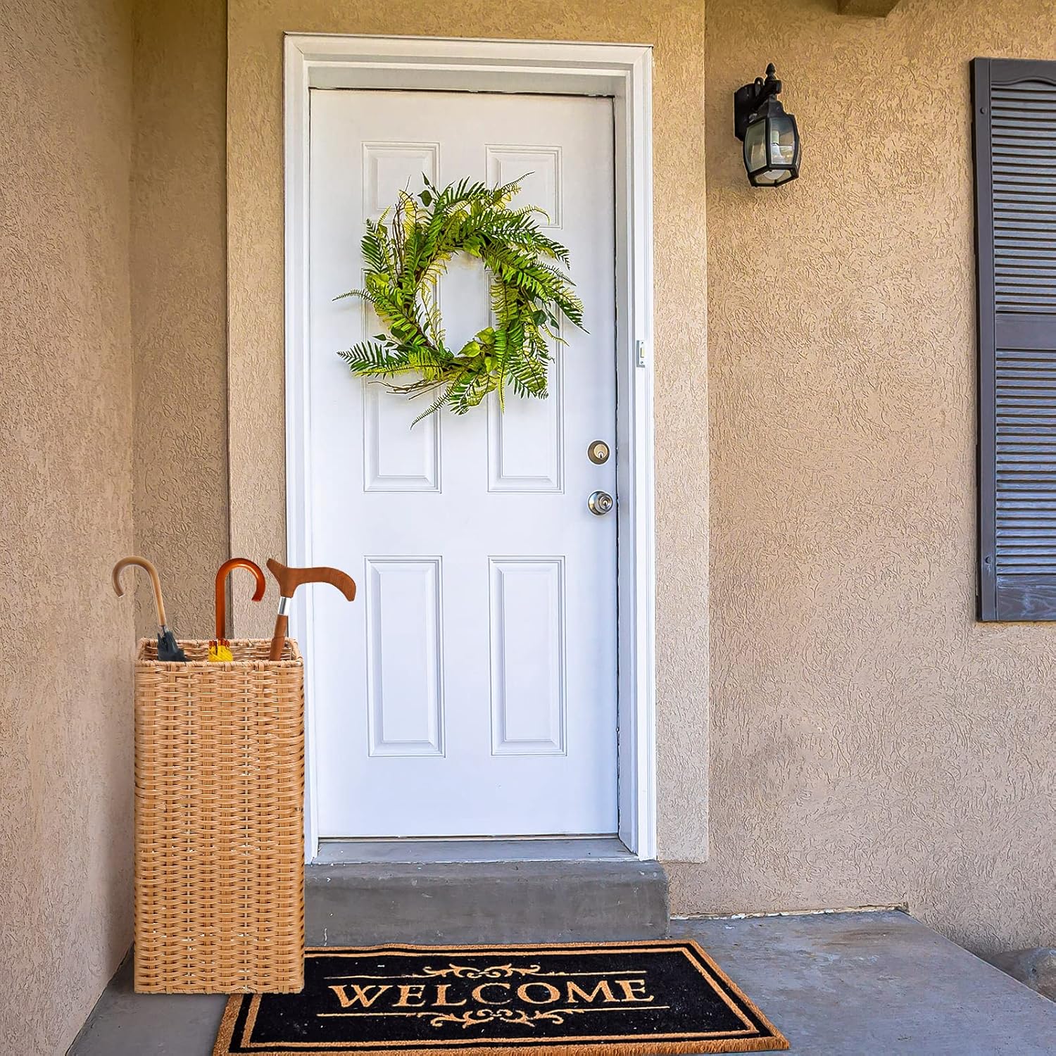 Weysat Woven Rectangular Umbrella Stand for Entryway