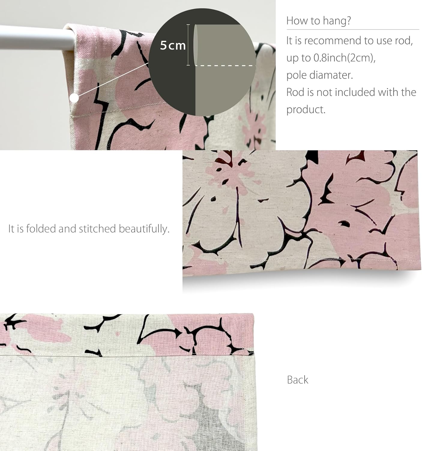 Sunnyday Fabric Doorway Curtain Japanese Noren Fuji Sakura Room Divider