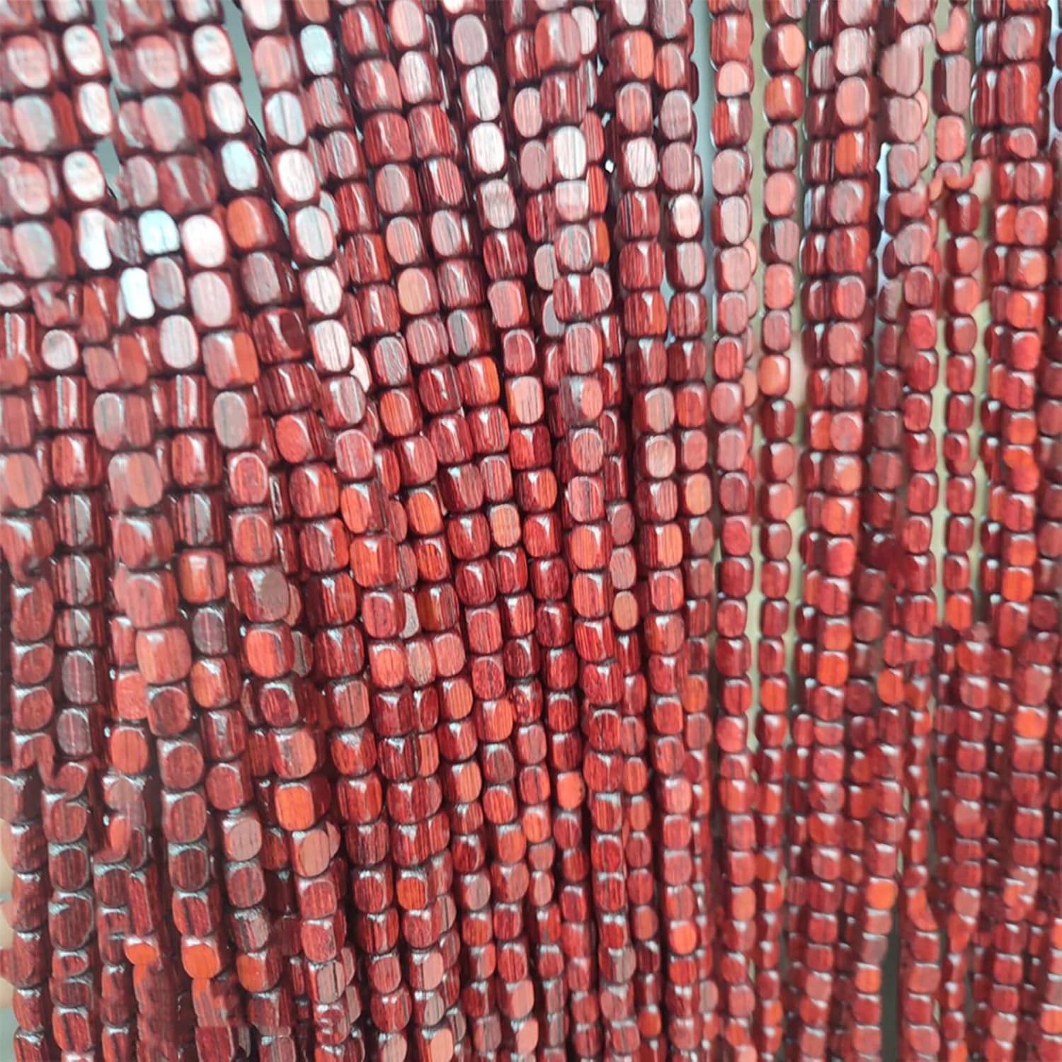 Natural Bamboo Beaded Curtain Panel
