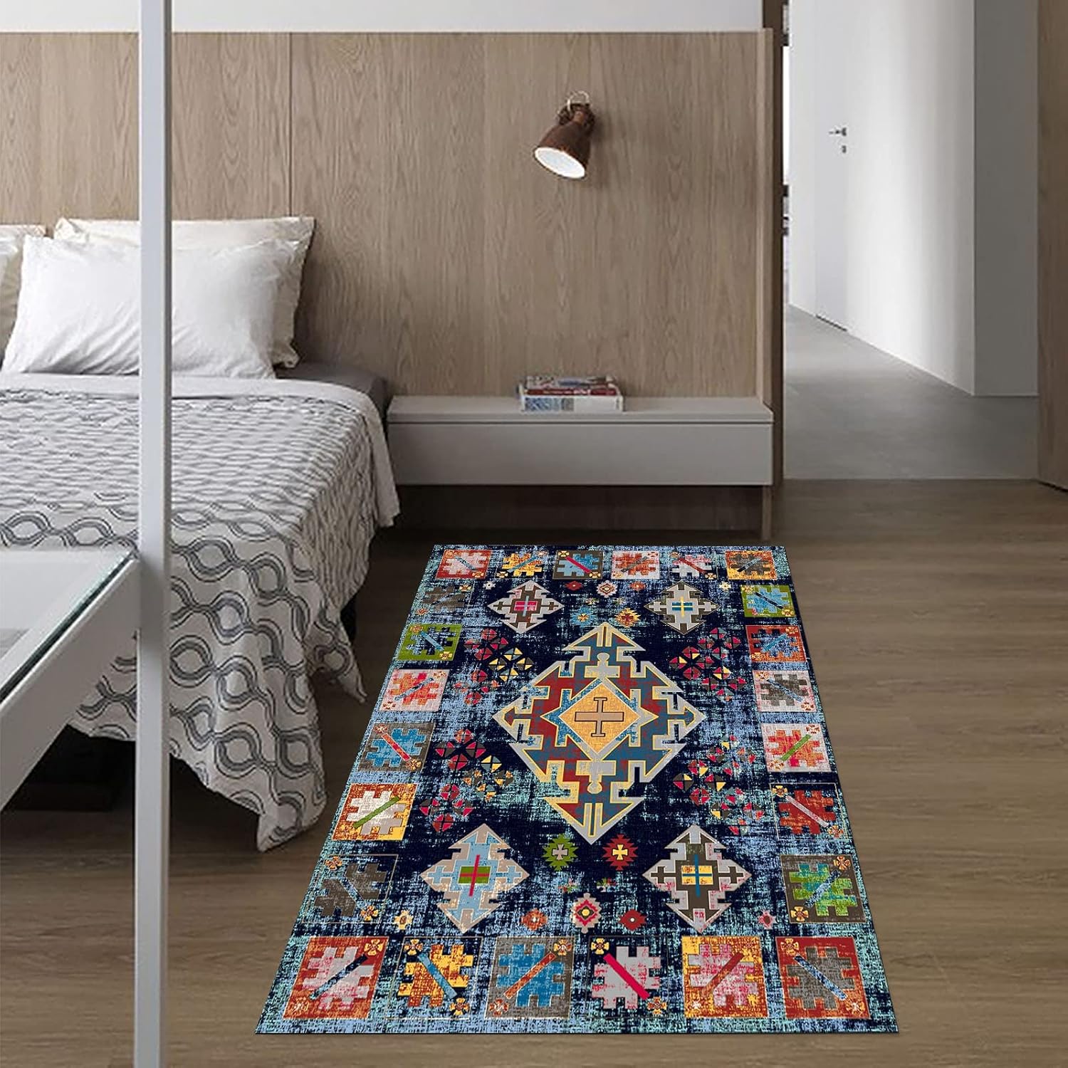 Colorful Rug Runner for Bedroom and Kitchen