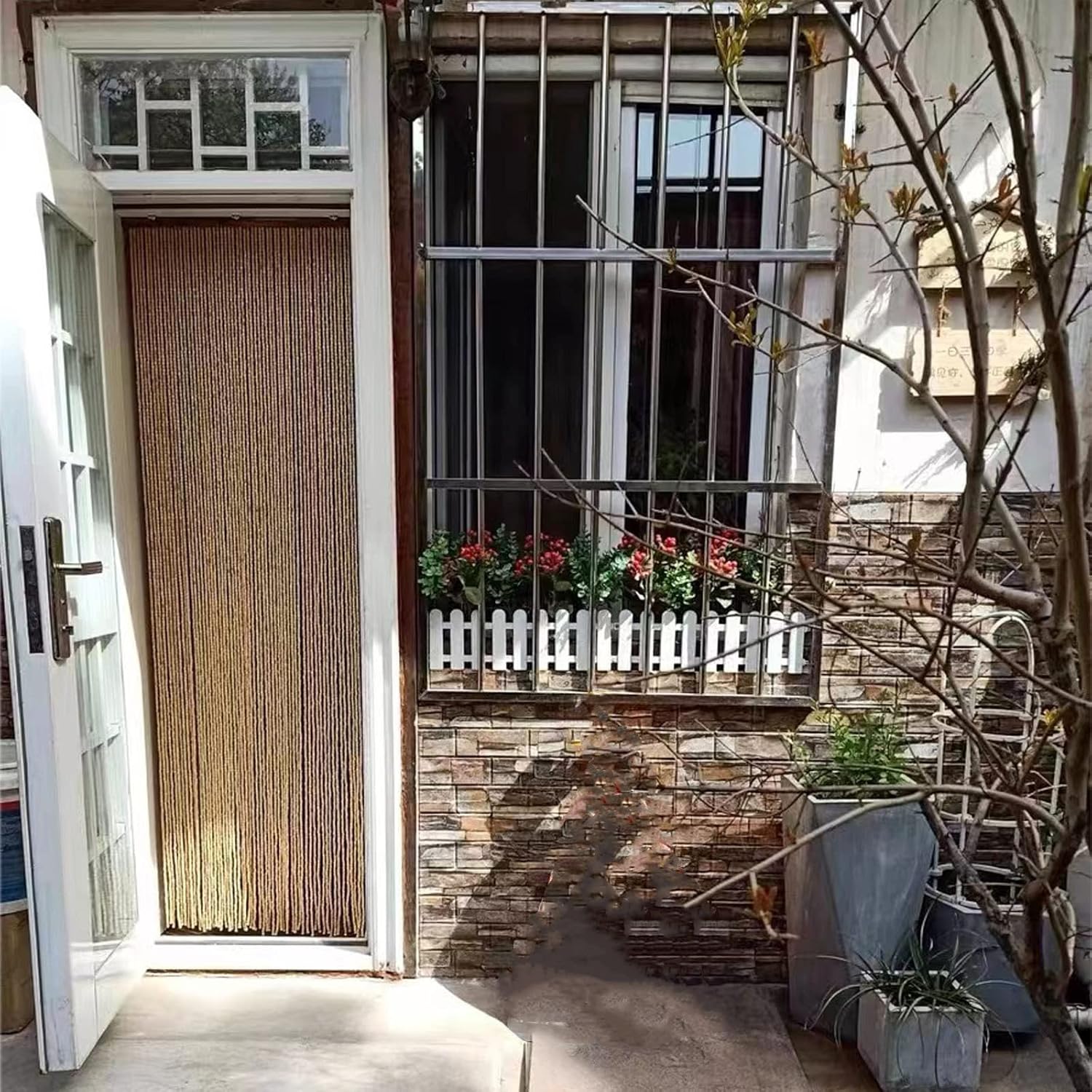 Bamboo Beaded Curtain for Home Decor and Privacy