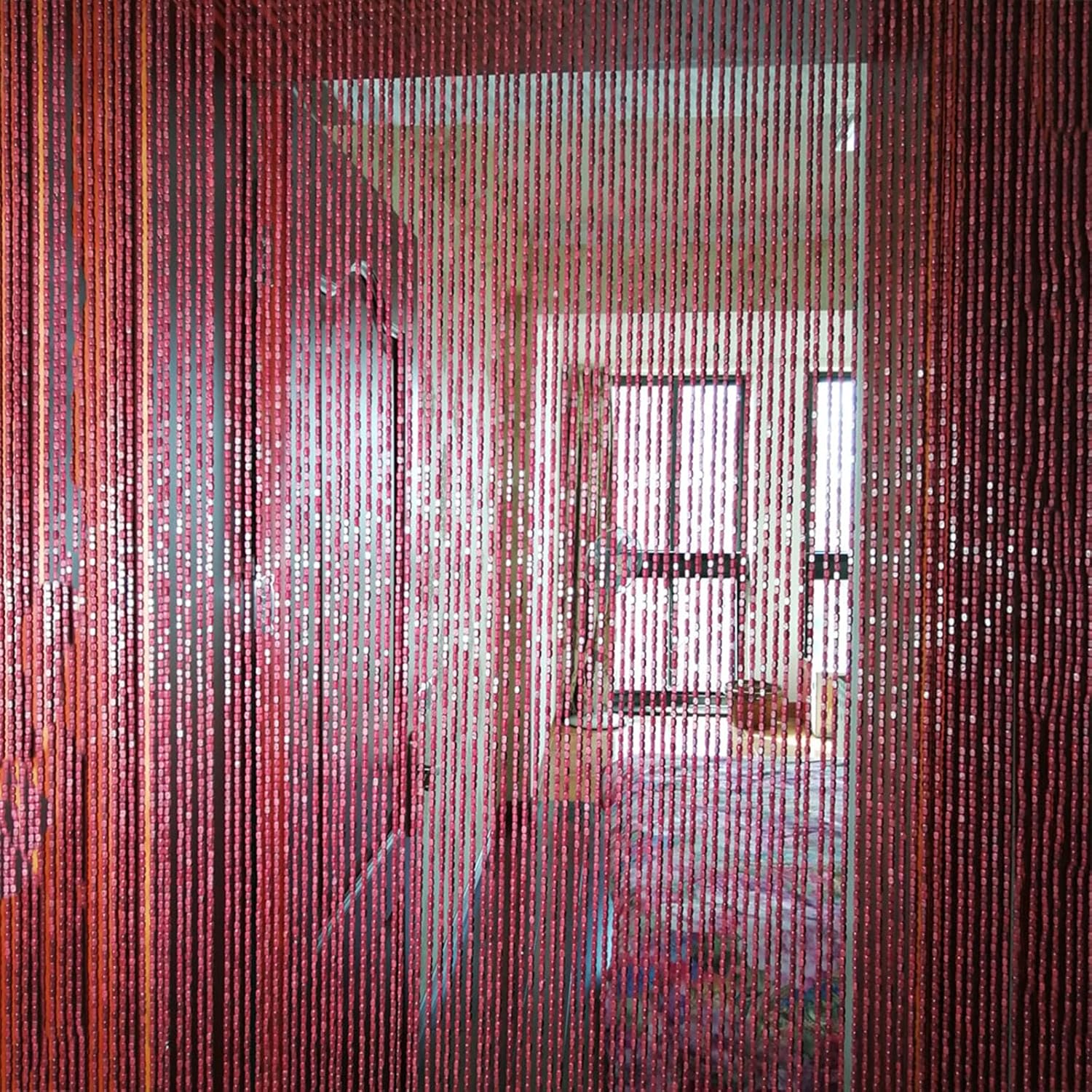 Handmade Wooden Beaded Door Curtain for Home Decor