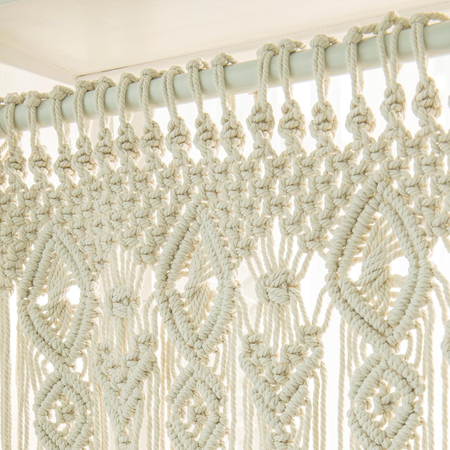Macrame Bohemian Curtain 40x80 Inch for Windows Door