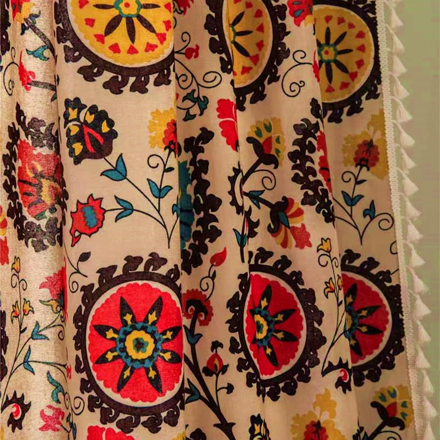 Deeprove Boho Curtain with Tassels 59 x 63
