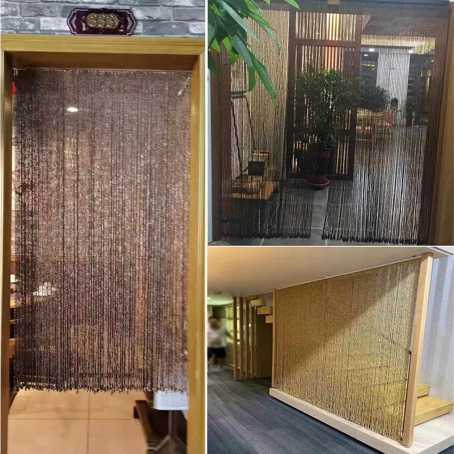 Bamboo Beaded Curtain for Home Decor and Privacy