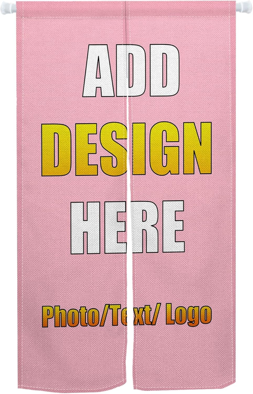 Custom Noren Curtain for Door Divider with Photo Text Logo