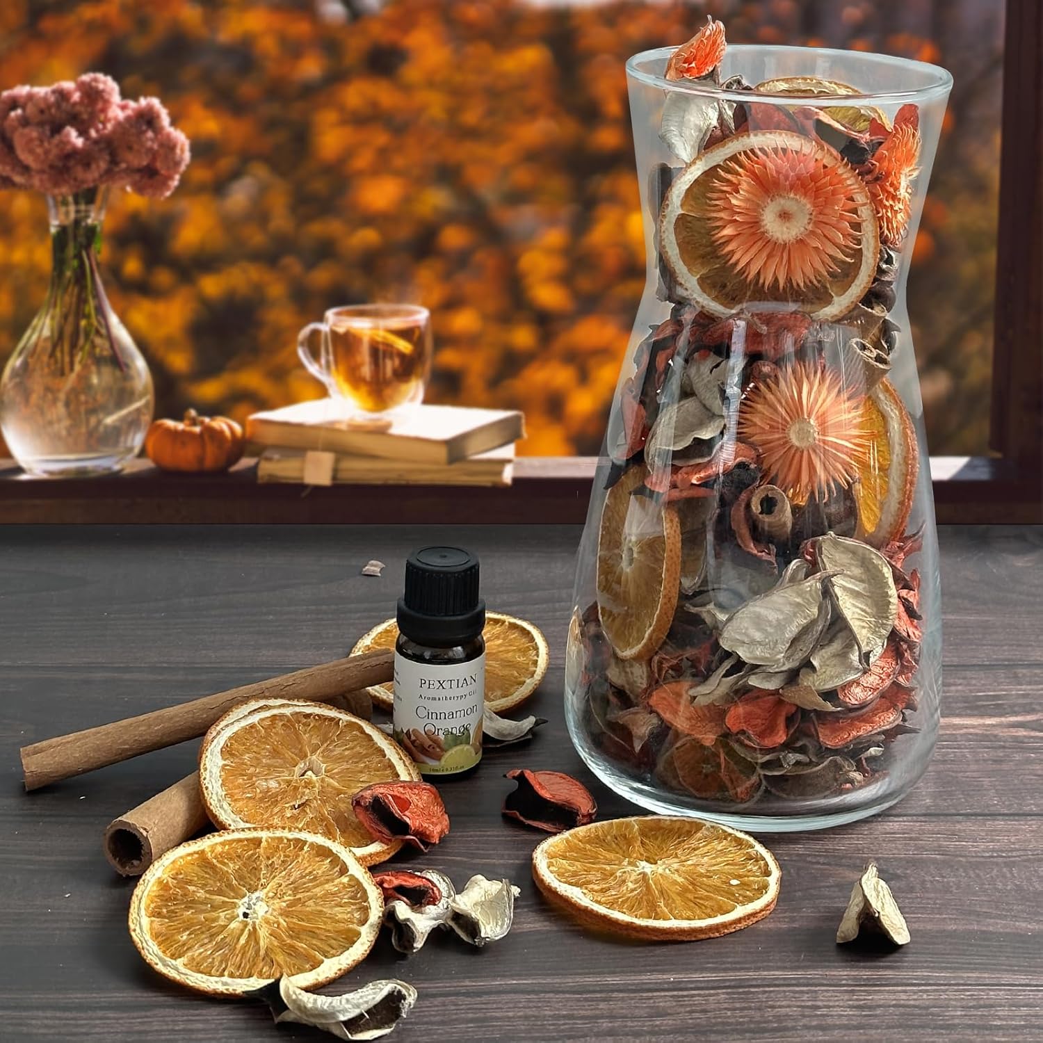 Fall Potpourri Dried Orange Slices Cinnamon Sticks Decorative Bowl Filler