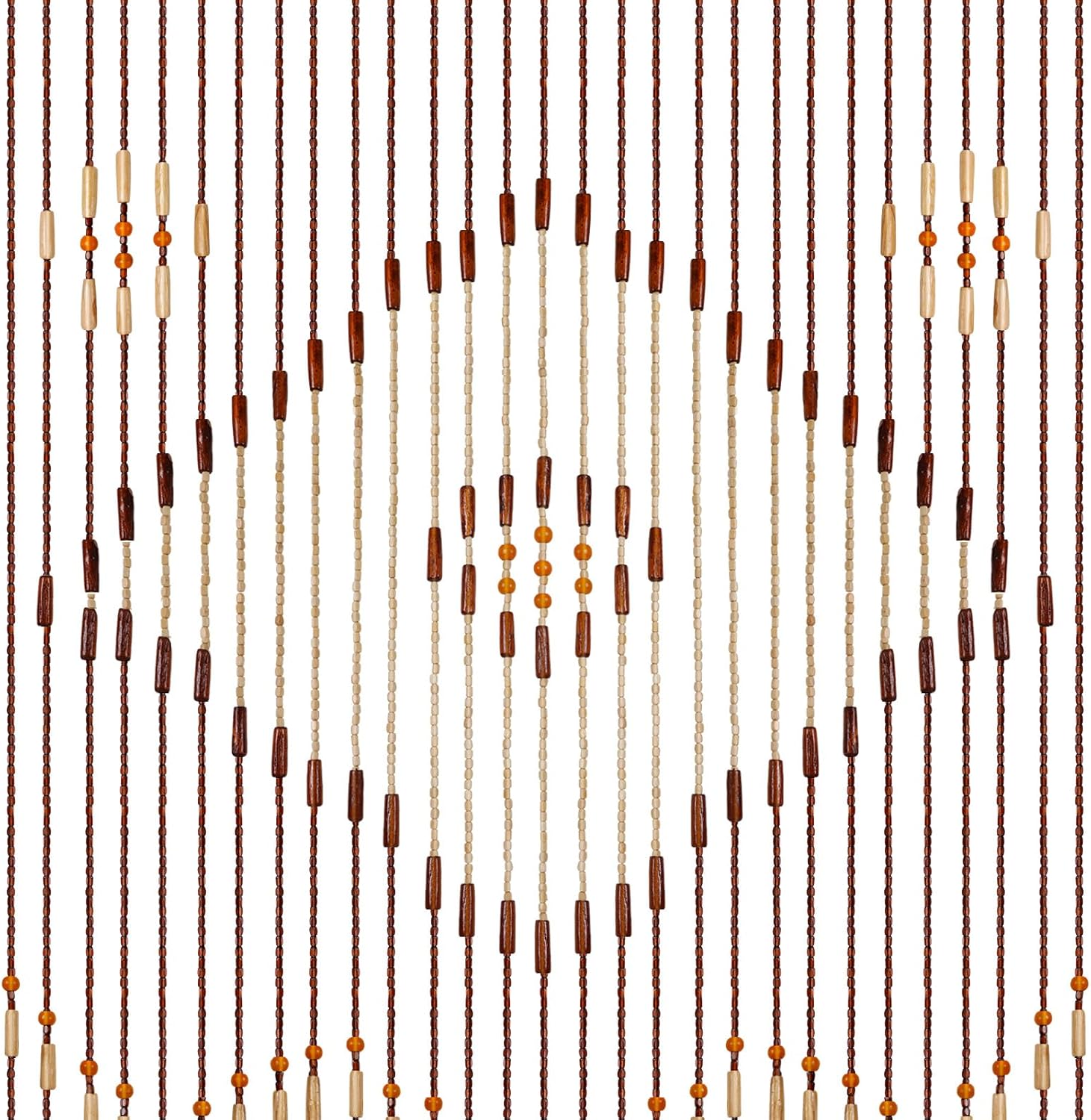 31 Wooden Bead Fringed Door Curtain 1