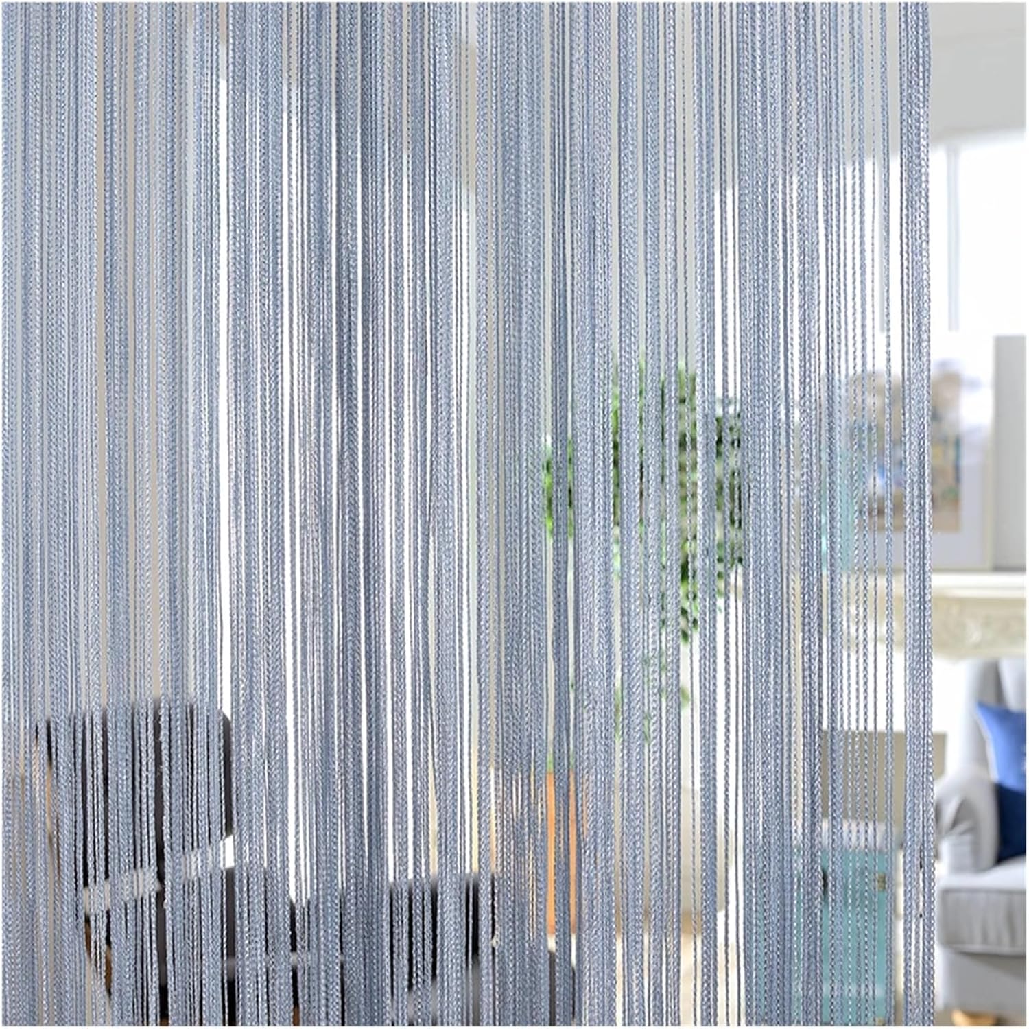 Tassel String Curtains 300x260cm Solid Color Panel