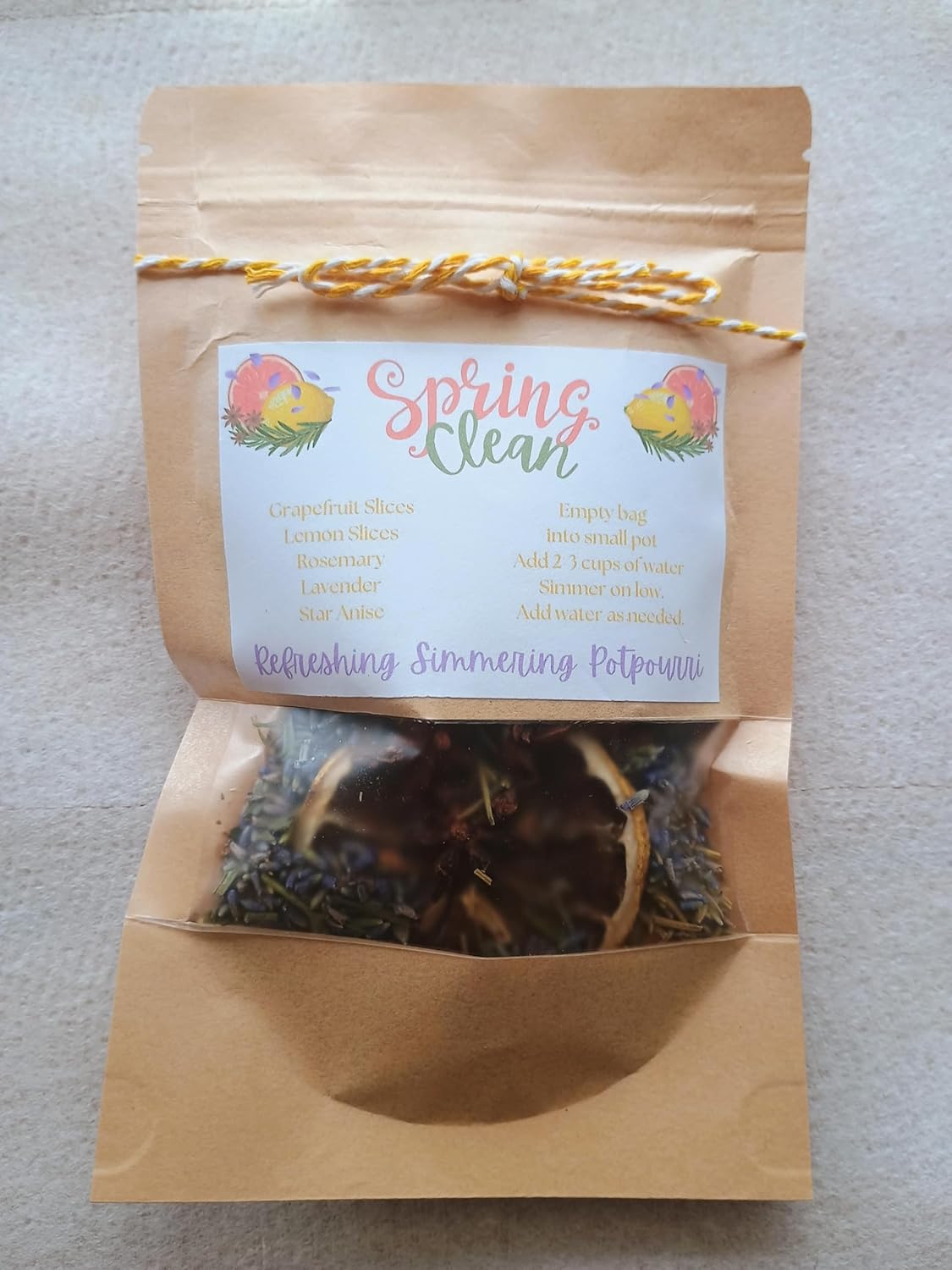 Spring Clean Simmer Potpourri with Citrus and Herbal Scents