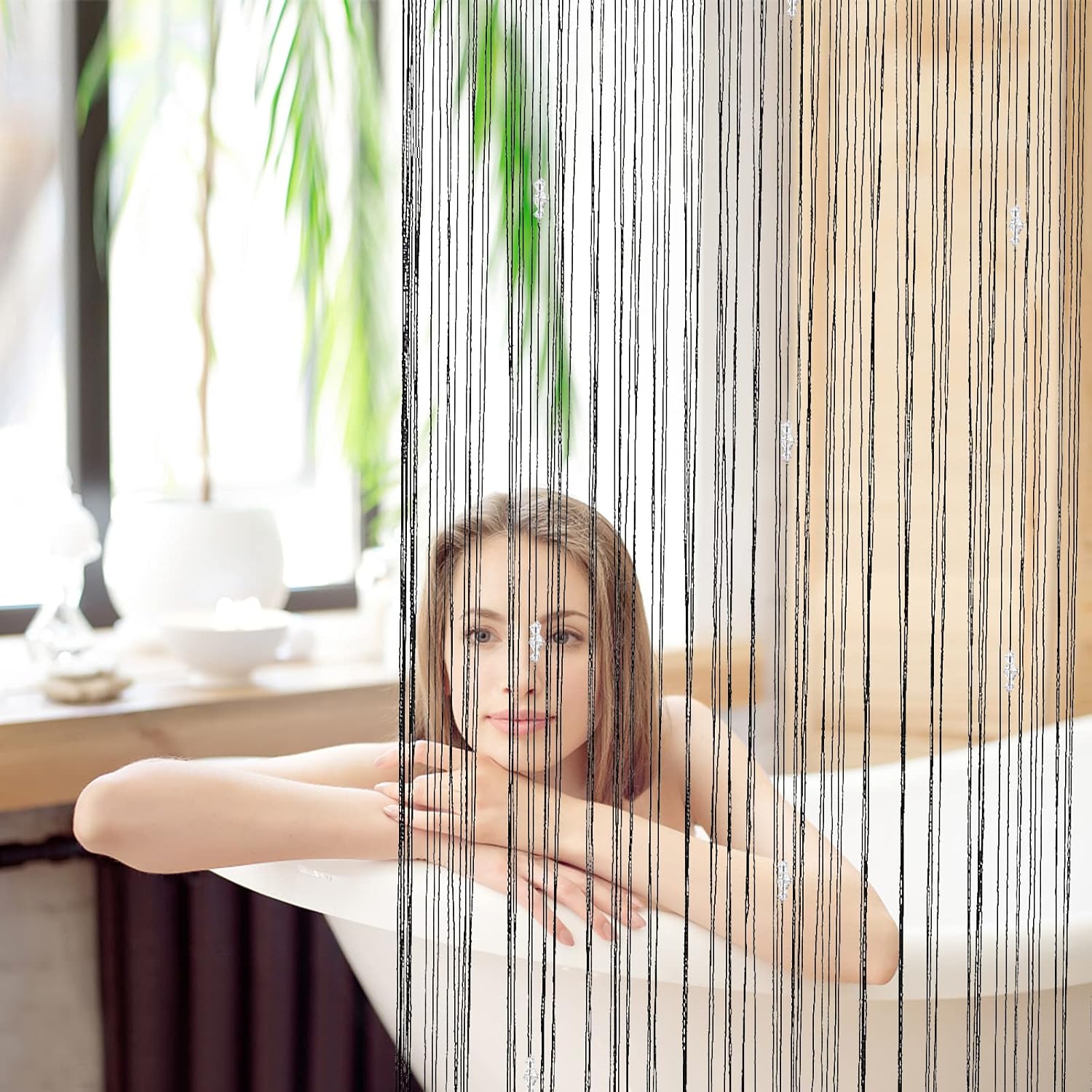 Crystal Beaded Curtain for Doorway and Room Divider