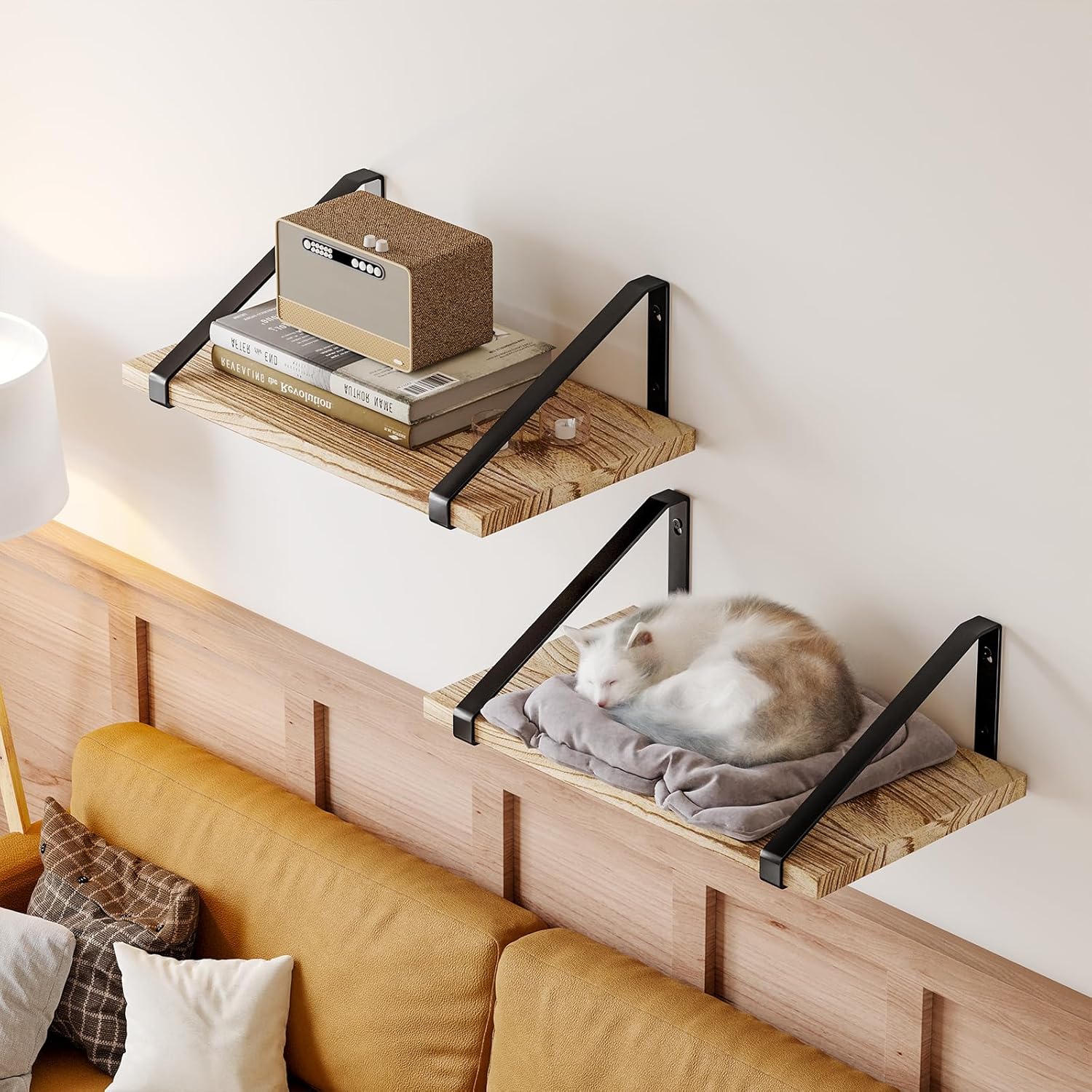Fixwal 12 Inch Deep Floating Shelves for Home Decor