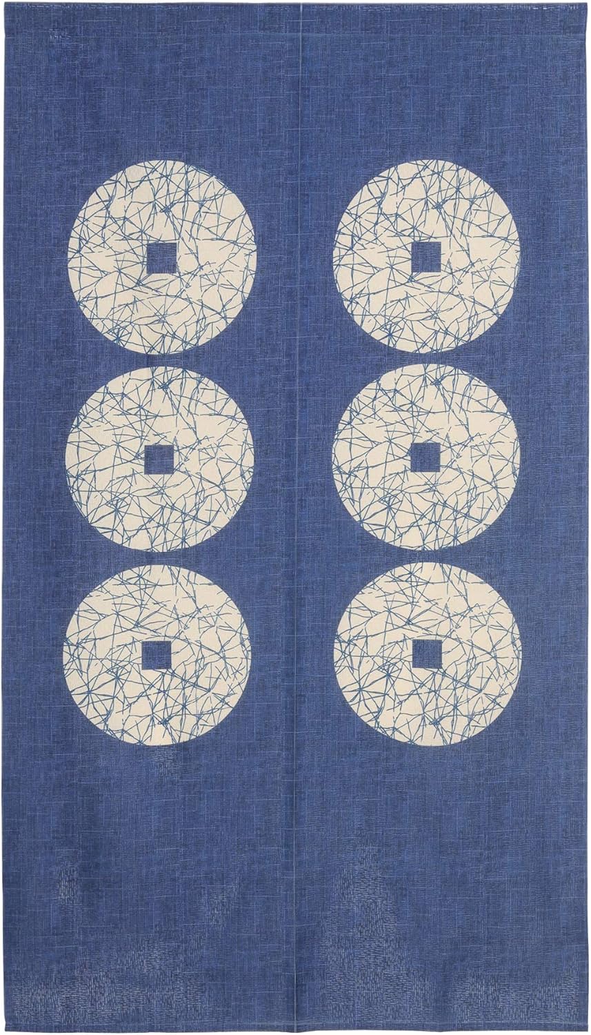 Japanese Noren Doorway Curtain Tapestry - Blue 33x59 Inch