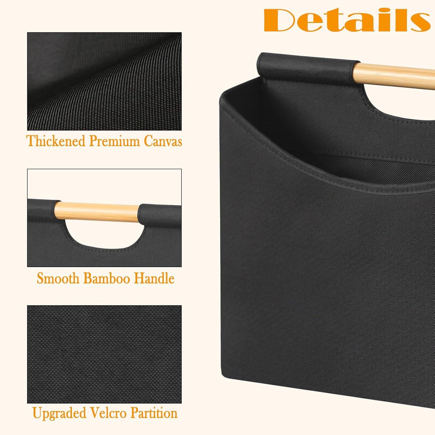 Neateam Foldable Magazine Holder with Handle Black