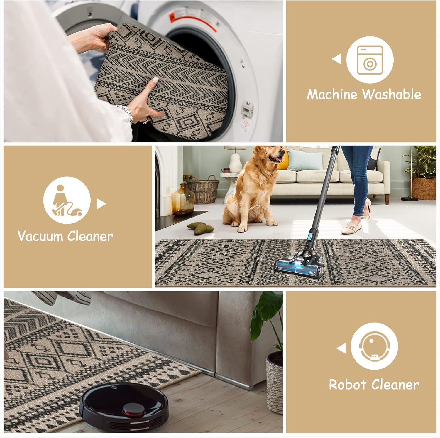 Lahome Boho Jute Black 26x8 Runner Rug