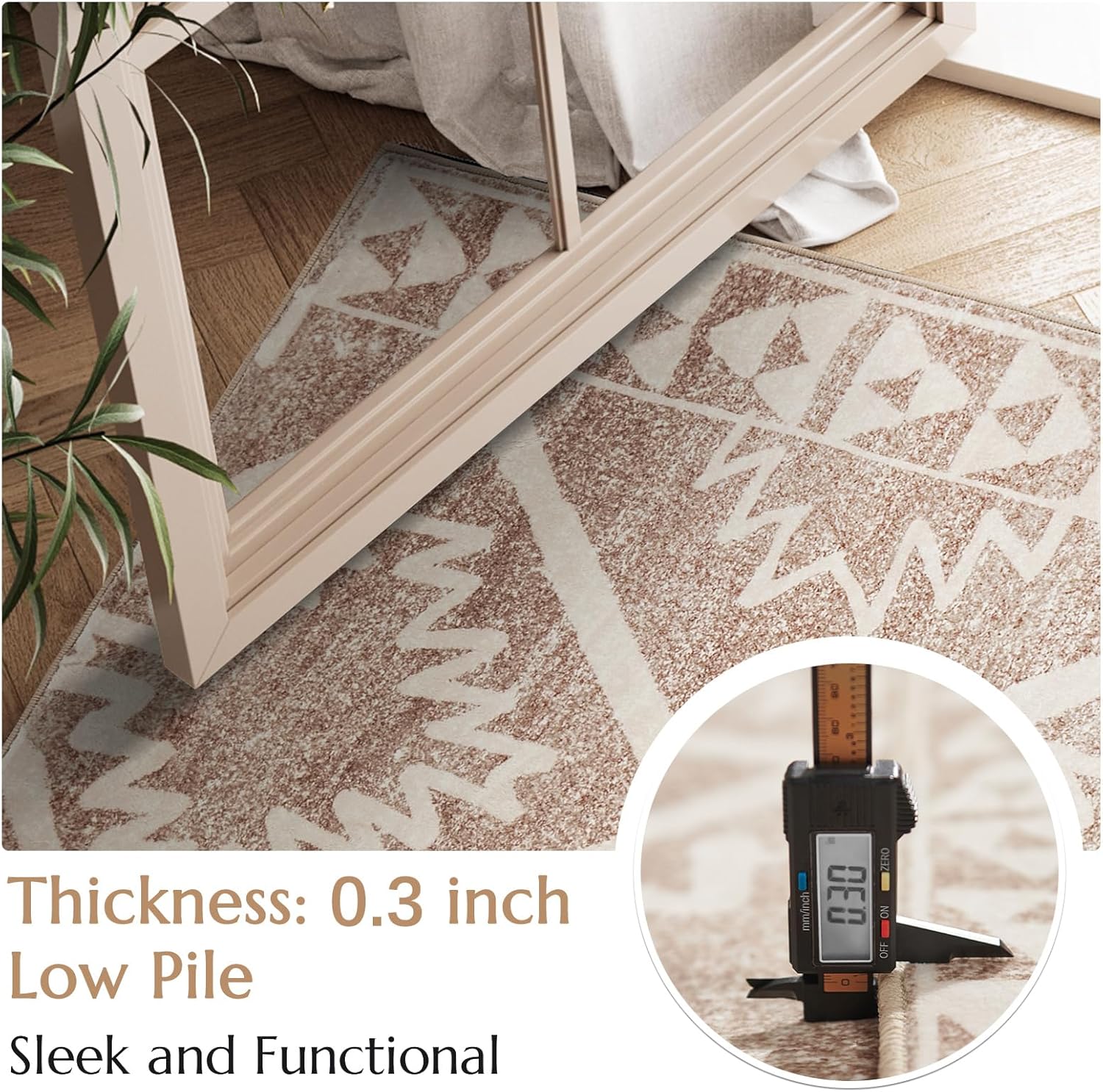 Boho Kitchen Runner Rug 2x10 Morroccan Trellis Design