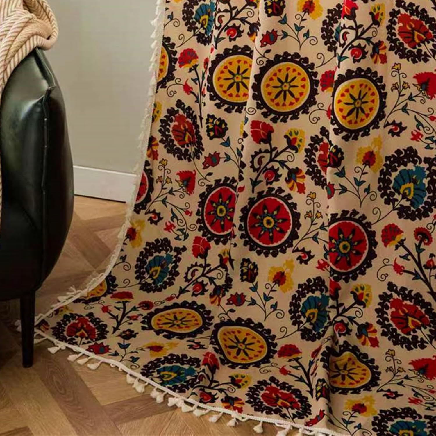 Deeprove Boho Curtain with Tassels 59 x 63