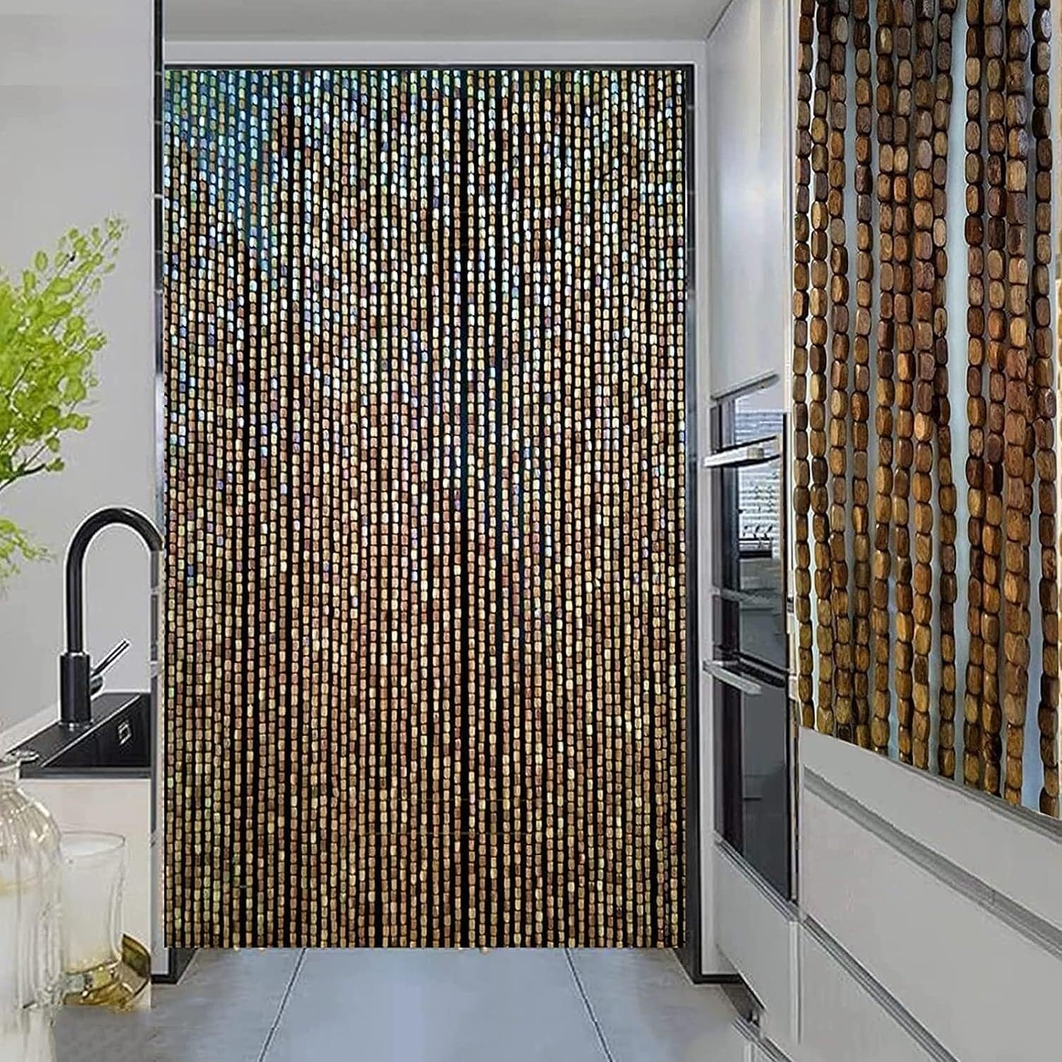 Wcxixo Bamboo Beaded Door Curtains Wall Decor