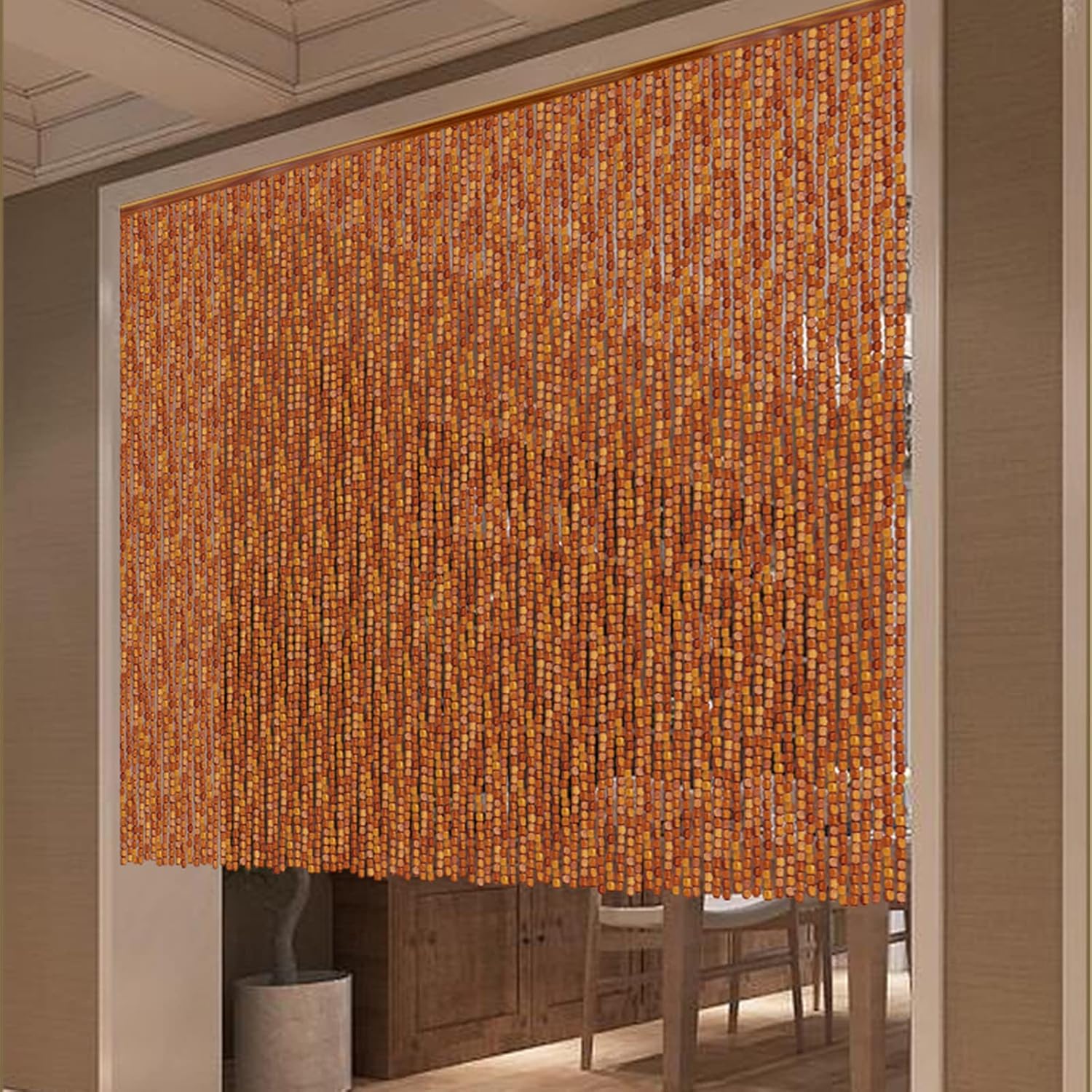 Natural Bamboo Beaded Curtain for Door and Window