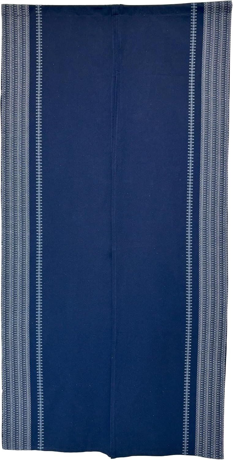 Dark Navy Doorway Curtain with Dobby Weaving