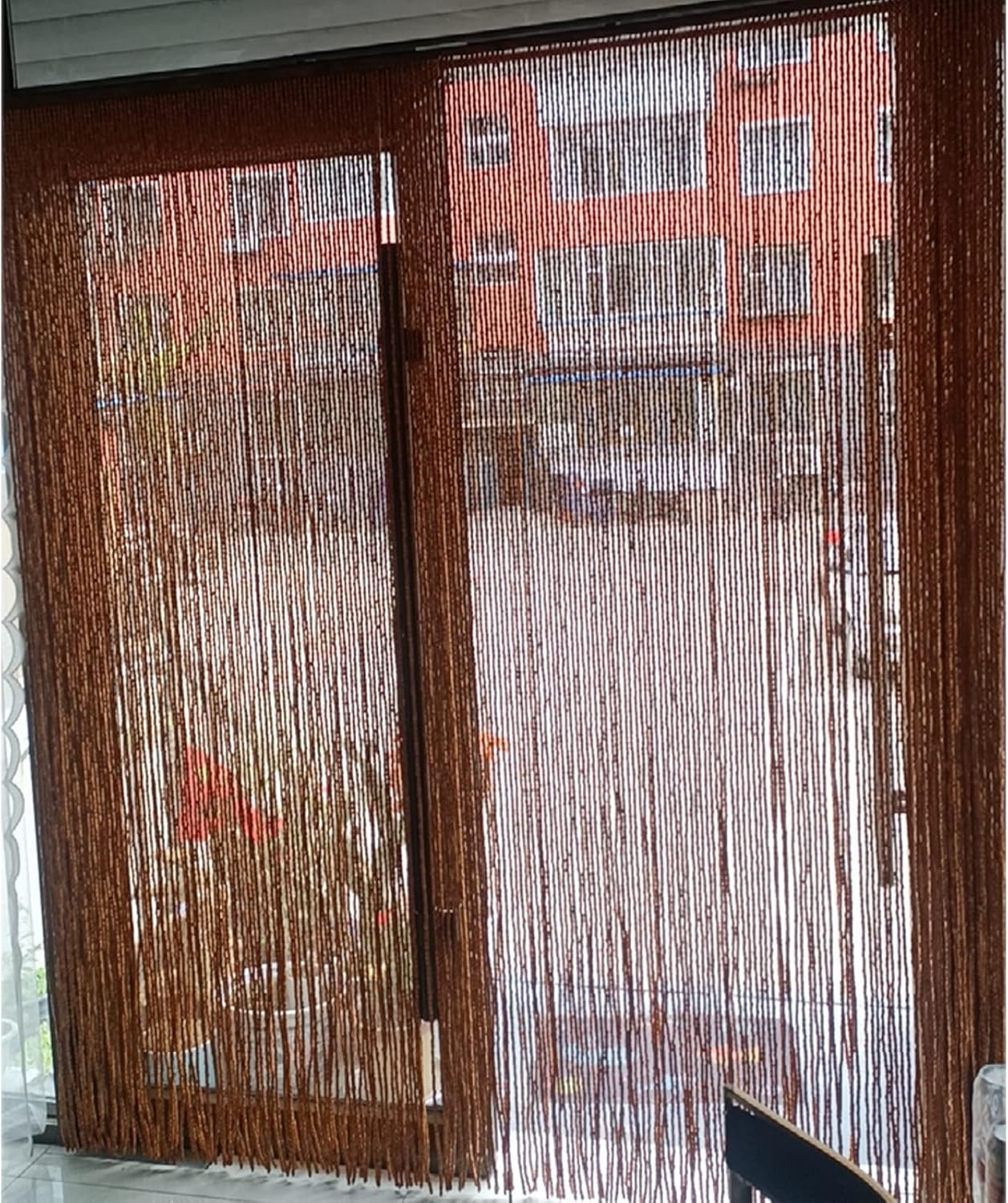 Bamboo Beaded Curtain for Doorways and Room Dividers