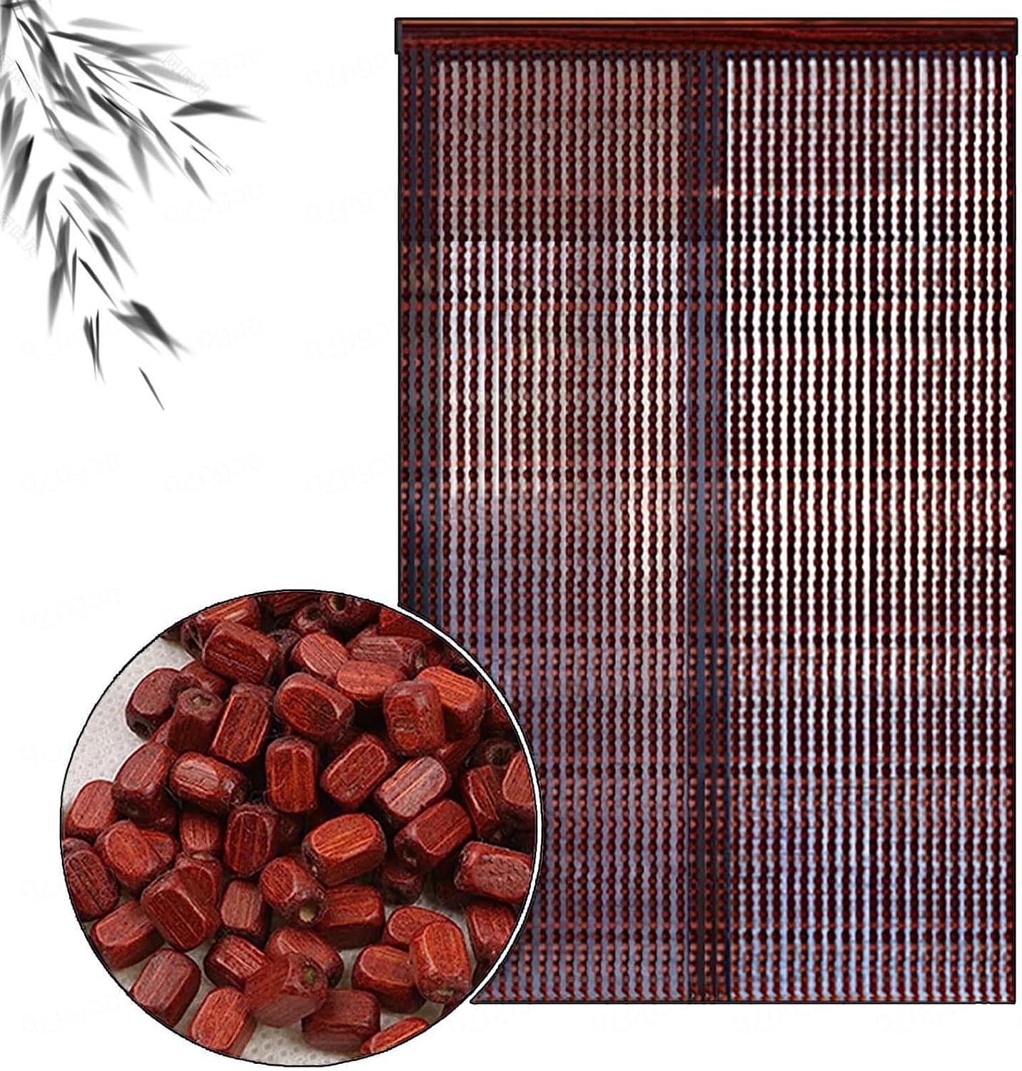 Wood Bamboo Beaded Curtain for Doorway