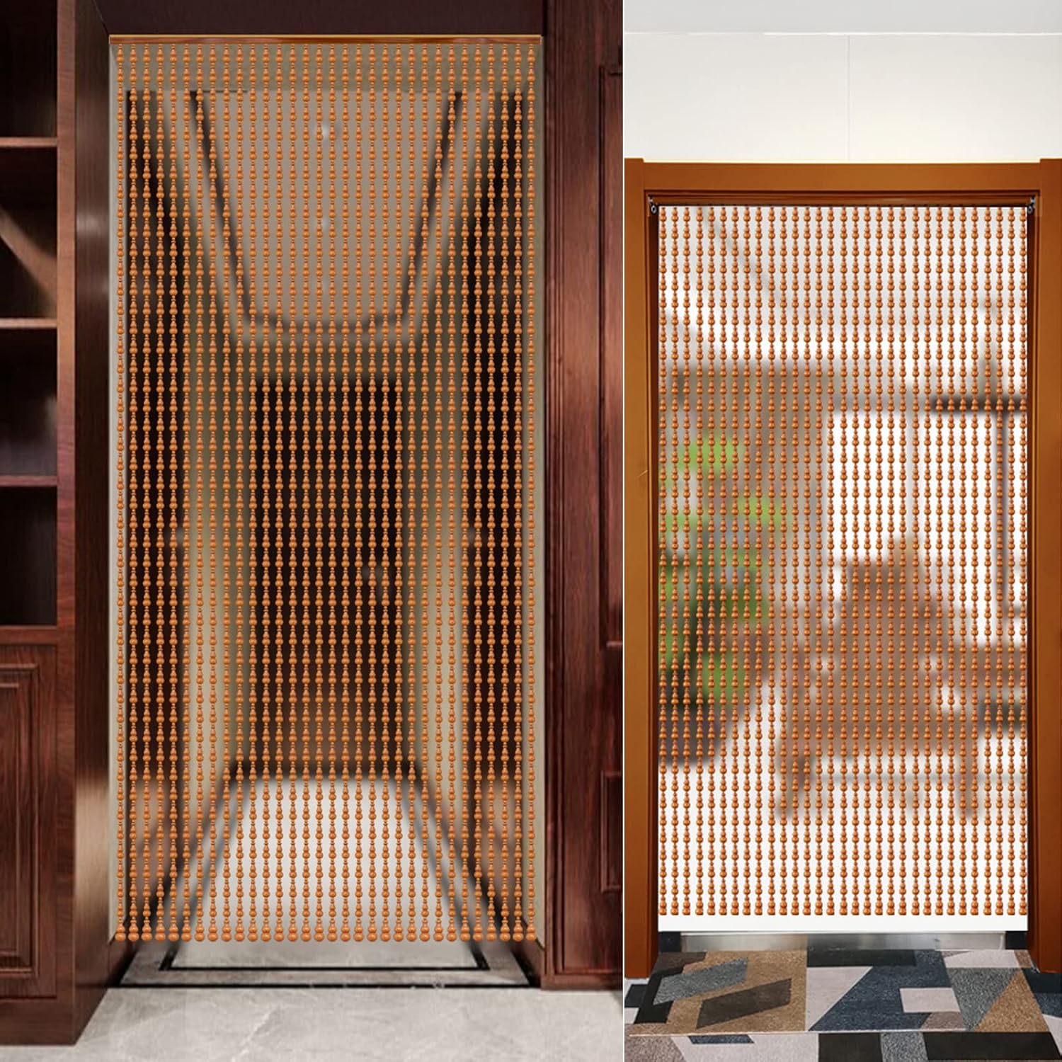 KDDEON Home Decoration Wood Bead Curtain
